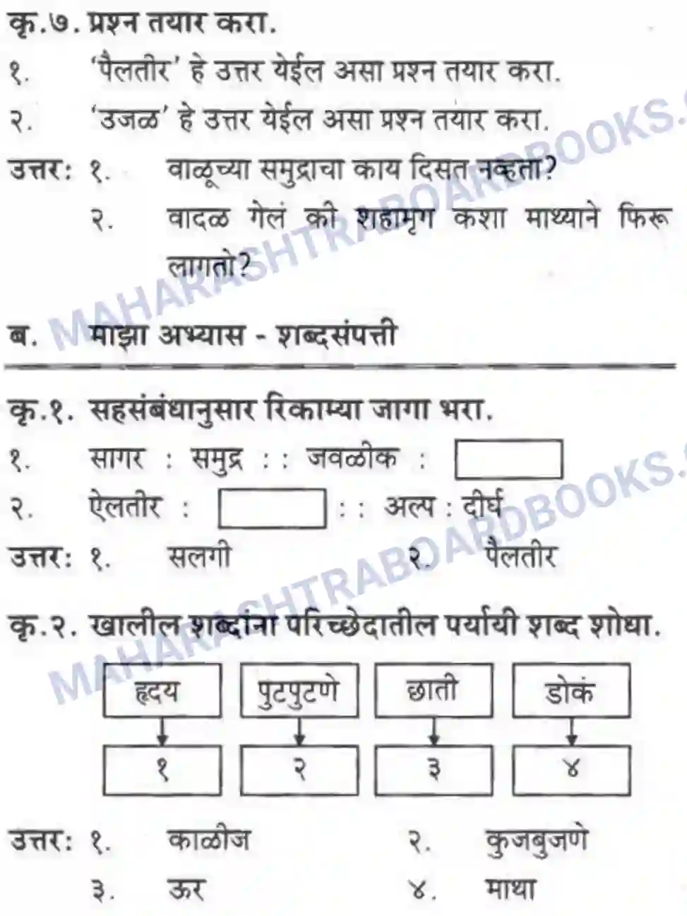 Maharashtra Board Solution Class-10 कुमारभारती कस्तुरीमृग - गद्य -विभाग Image 26