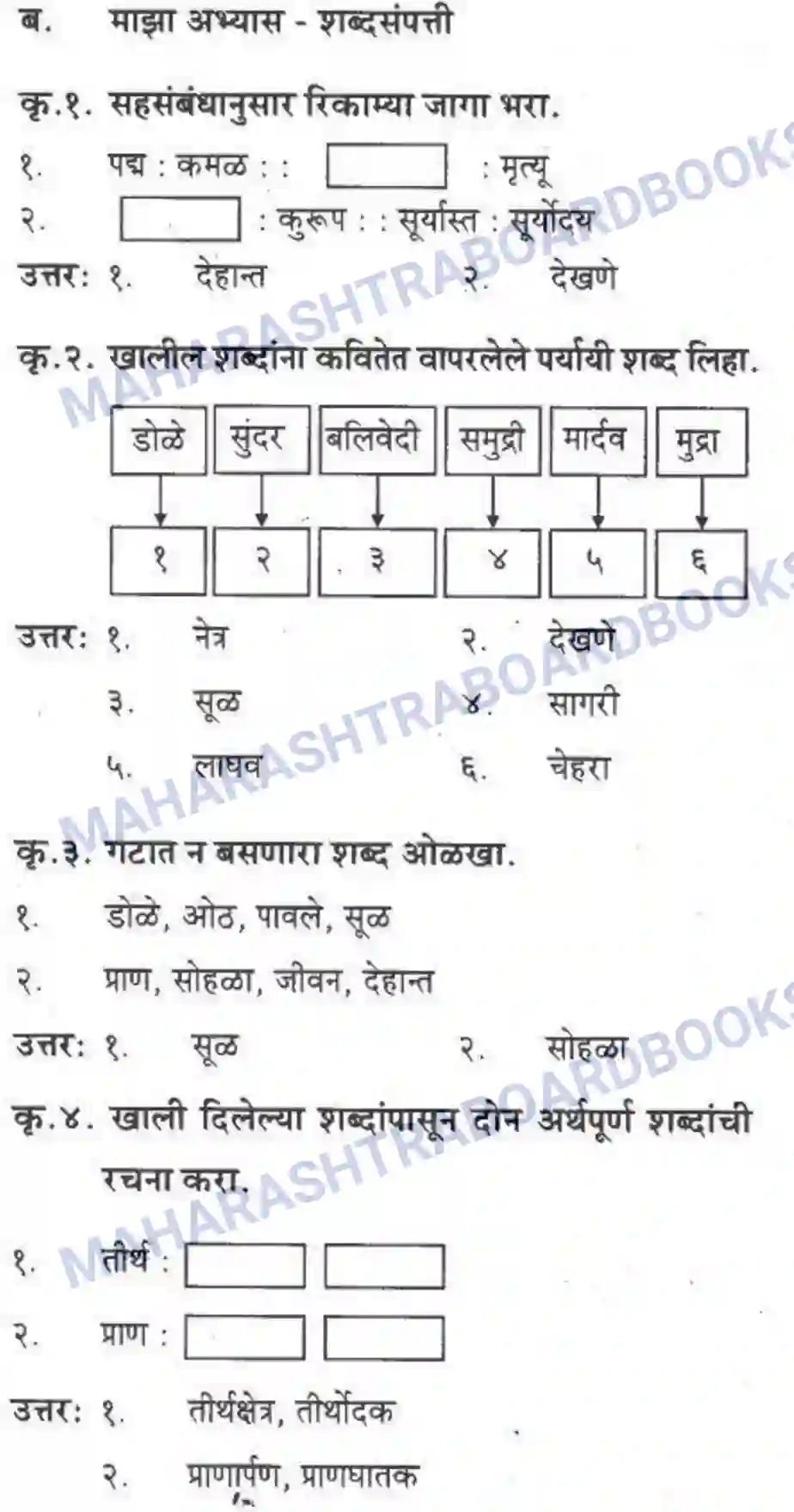 Maharashtra Board Solution Class-10 कुमारभारती देखणी ती जीवने - पद्य-विभाग Image 7