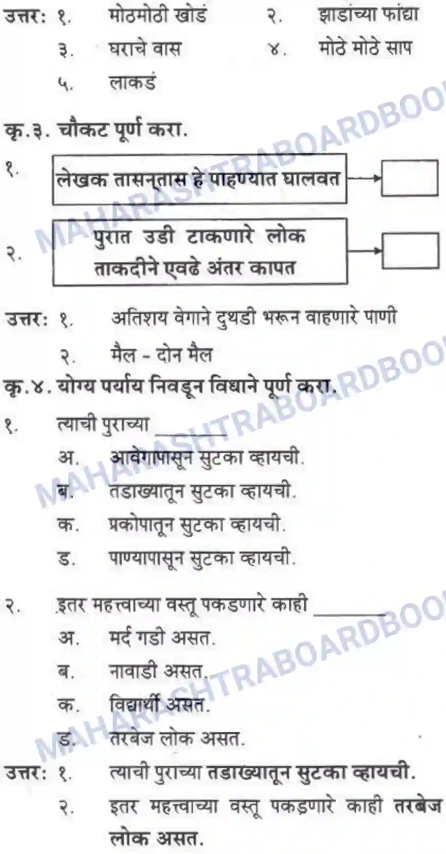 Maharashtra Board Solution Class-10 कुमारभारती पाठ फिरवणारा पाऊस - गद्य -विभाग Image 12