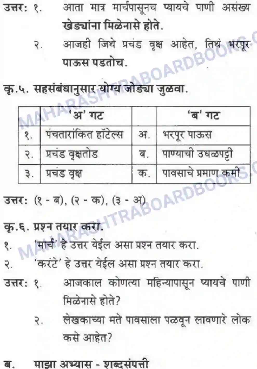 Maharashtra Board Solution Class-10 कुमारभारती पाठ फिरवणारा पाऊस - गद्य -विभाग Image 40