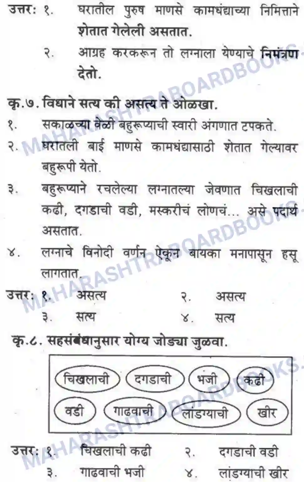 Maharashtra Board Solution class-10 कुमारभारती बहुरूपी - गद्य -विभाग Image 39