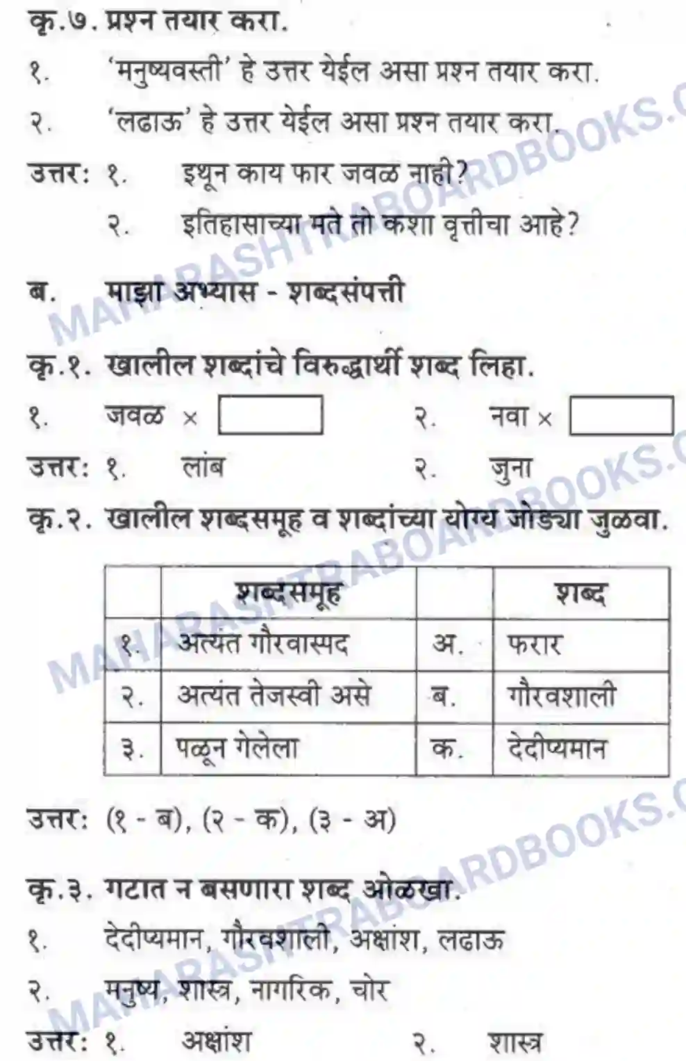 Maharashtra Board Solution Class-10 कुमारभारती विषय गेले पठ्ठून - गद्य -विभाग Image 19