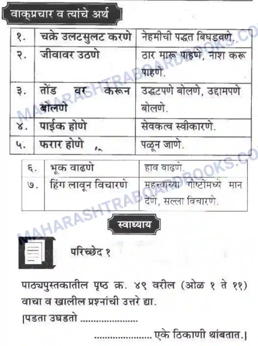 Maharashtra Board Solution Class-10 कुमारभारती विषय गेले पठ्ठून - गद्य -विभाग Image 5