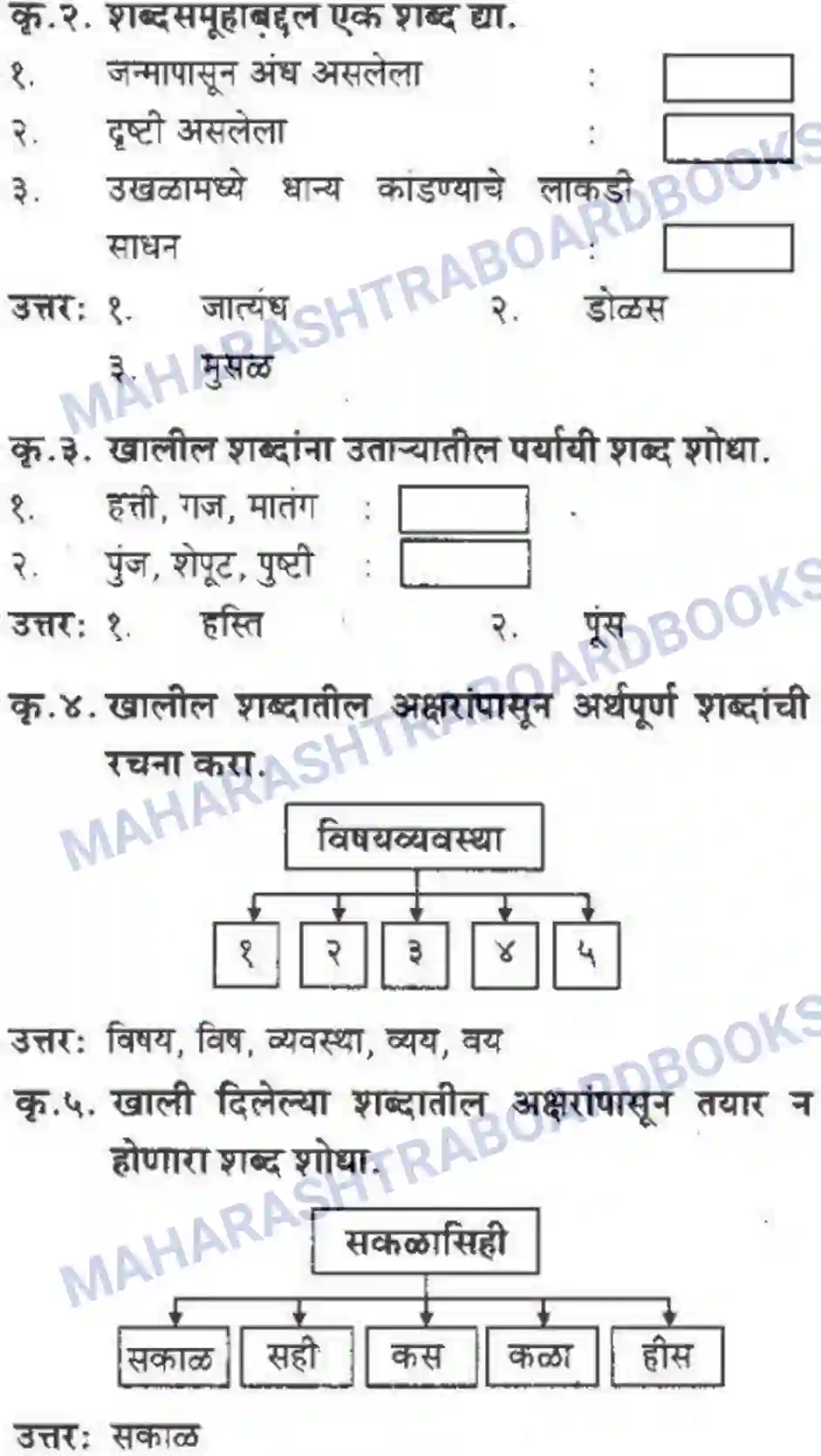 Maharashtra Board Solution Class-10 कुमारभारती हत्तीचा दुष्टान्त - गद्य -विभाग Image 5