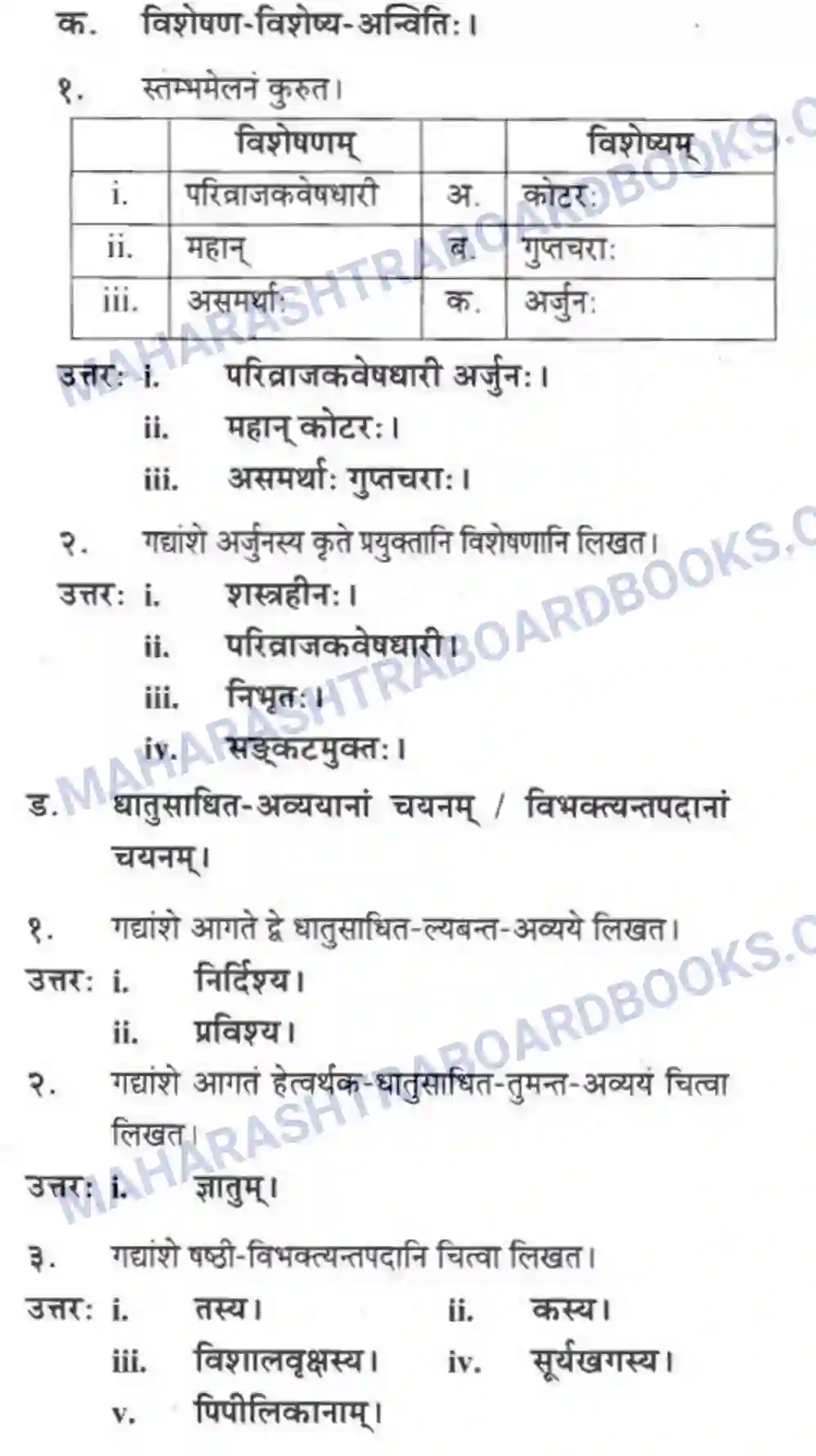 Maharashtra Board Solution class-10 मकरन्द+(Sanskrit) अर्जुनस्य गर्वहरणम। - गद्यम अवबोधनम Image 18