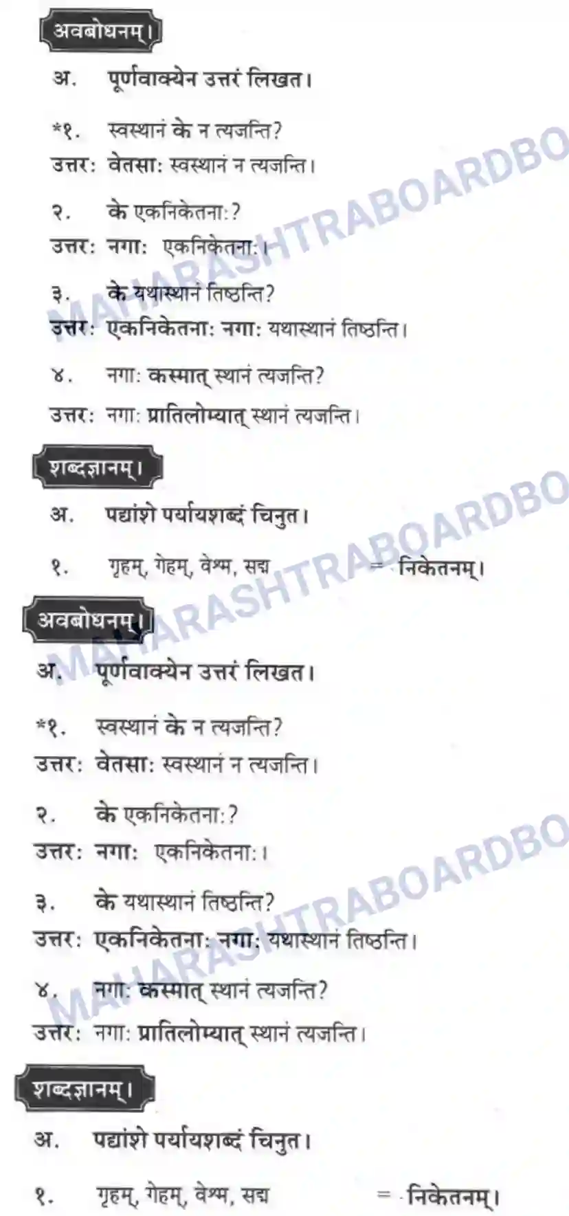 Maharashtra Board Solution class-10 मकरन्द+(Sanskrit) नदीसमुद्रसंवाद। - पद्यम अवबोधनम Image 4