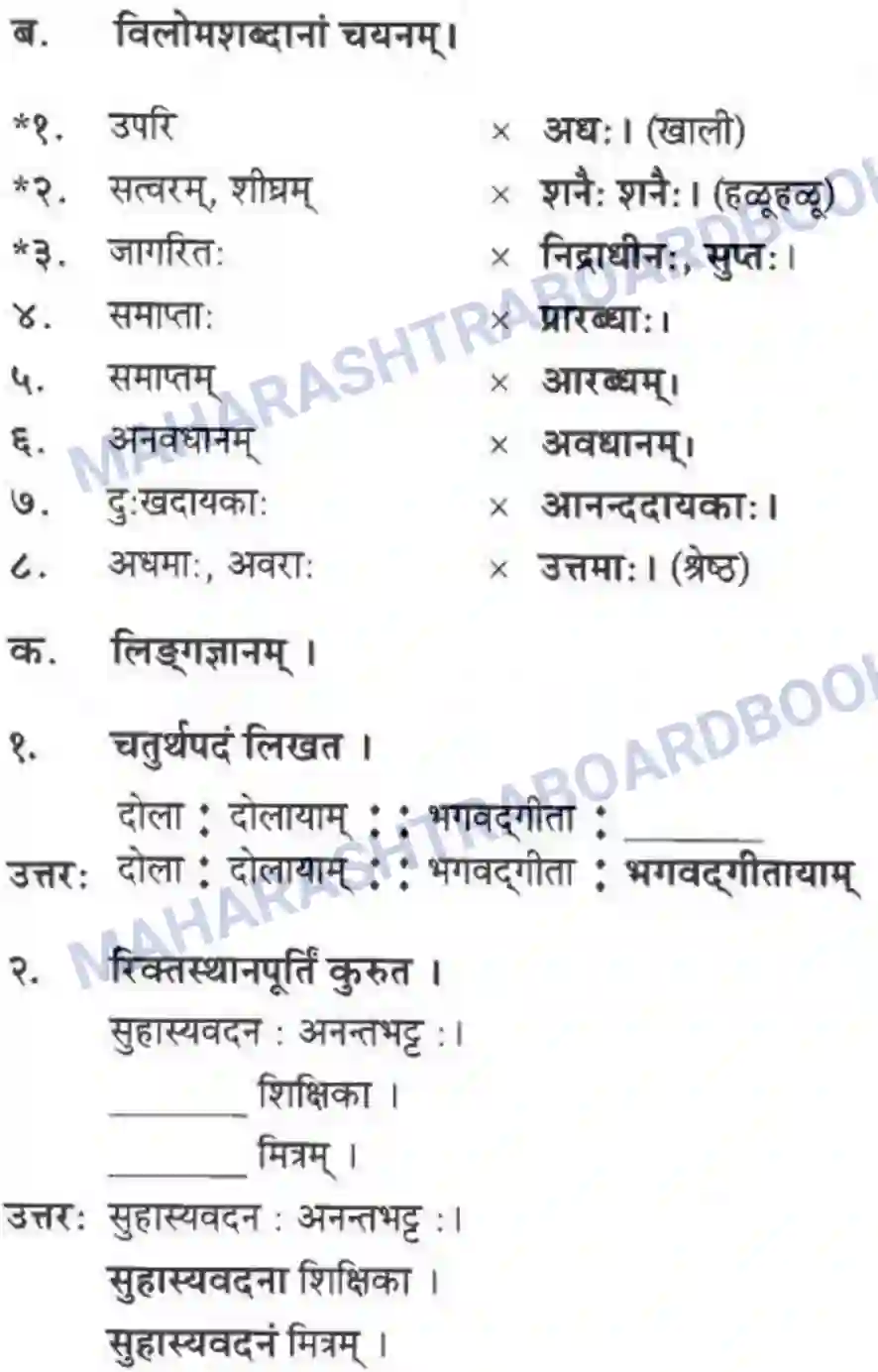 Maharashtra Board Solution Class-10 मन्दाकिनी+(Sanskrit) अनर्घा षड वैद्या। - गद्यम अवबोधनम Image 19