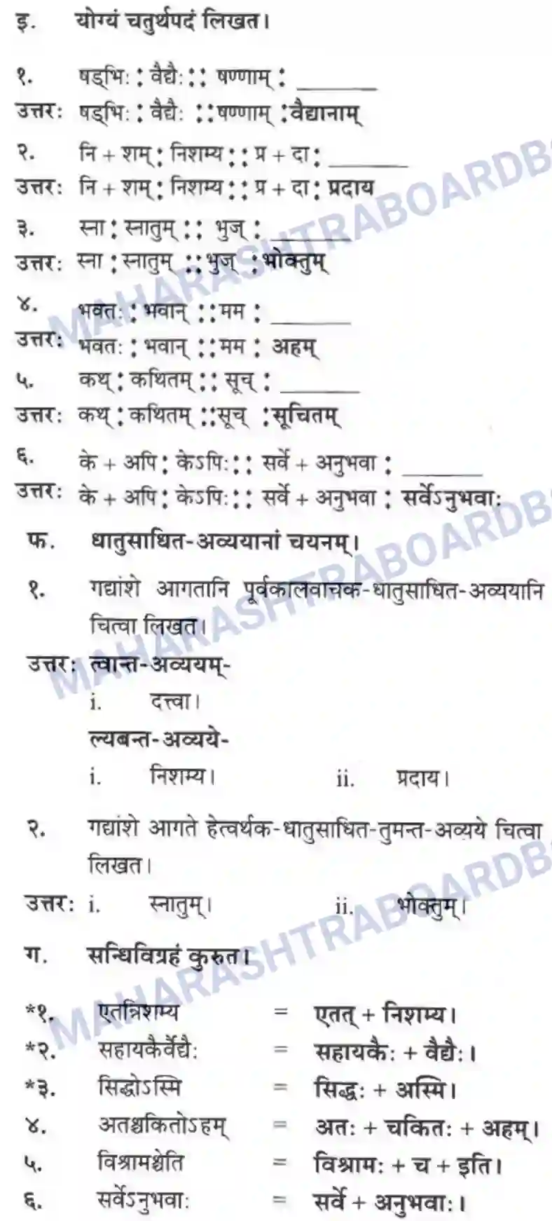 Maharashtra Board Solution Class-10 मन्दाकिनी+(Sanskrit) अनर्घा षड वैद्या। - गद्यम अवबोधनम Image 21