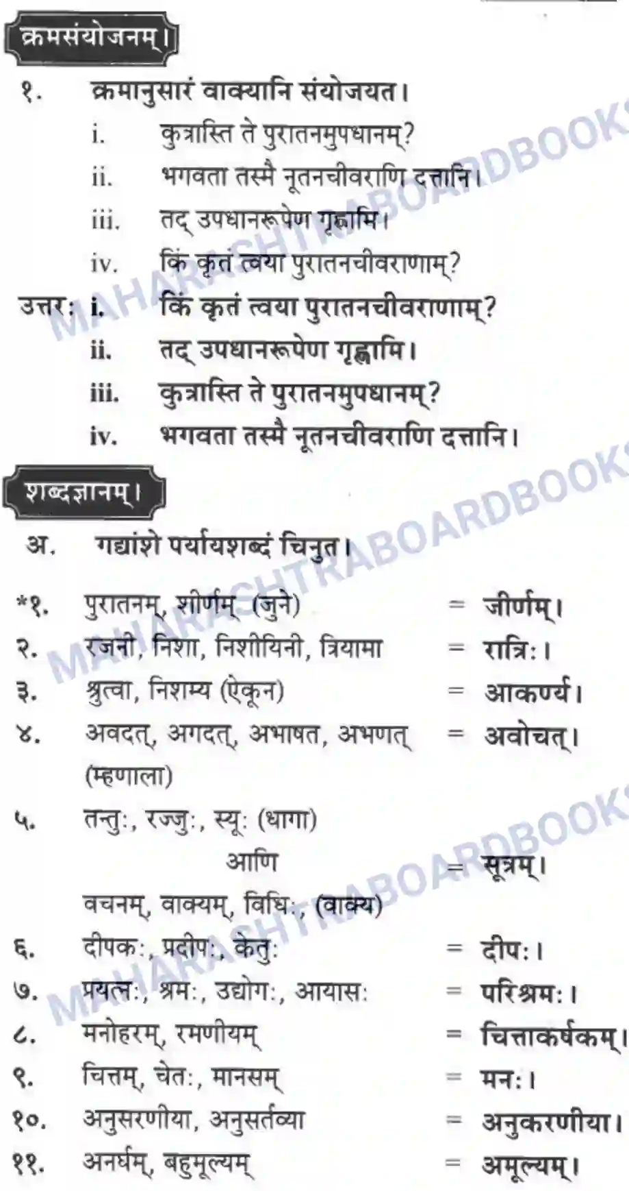 Maharashtra Board Solution Class-10 मन्दाकिनी+(Sanskrit) अमूल्य विद्यते सर्वम। - गद्यम अवबोधनम Image 17