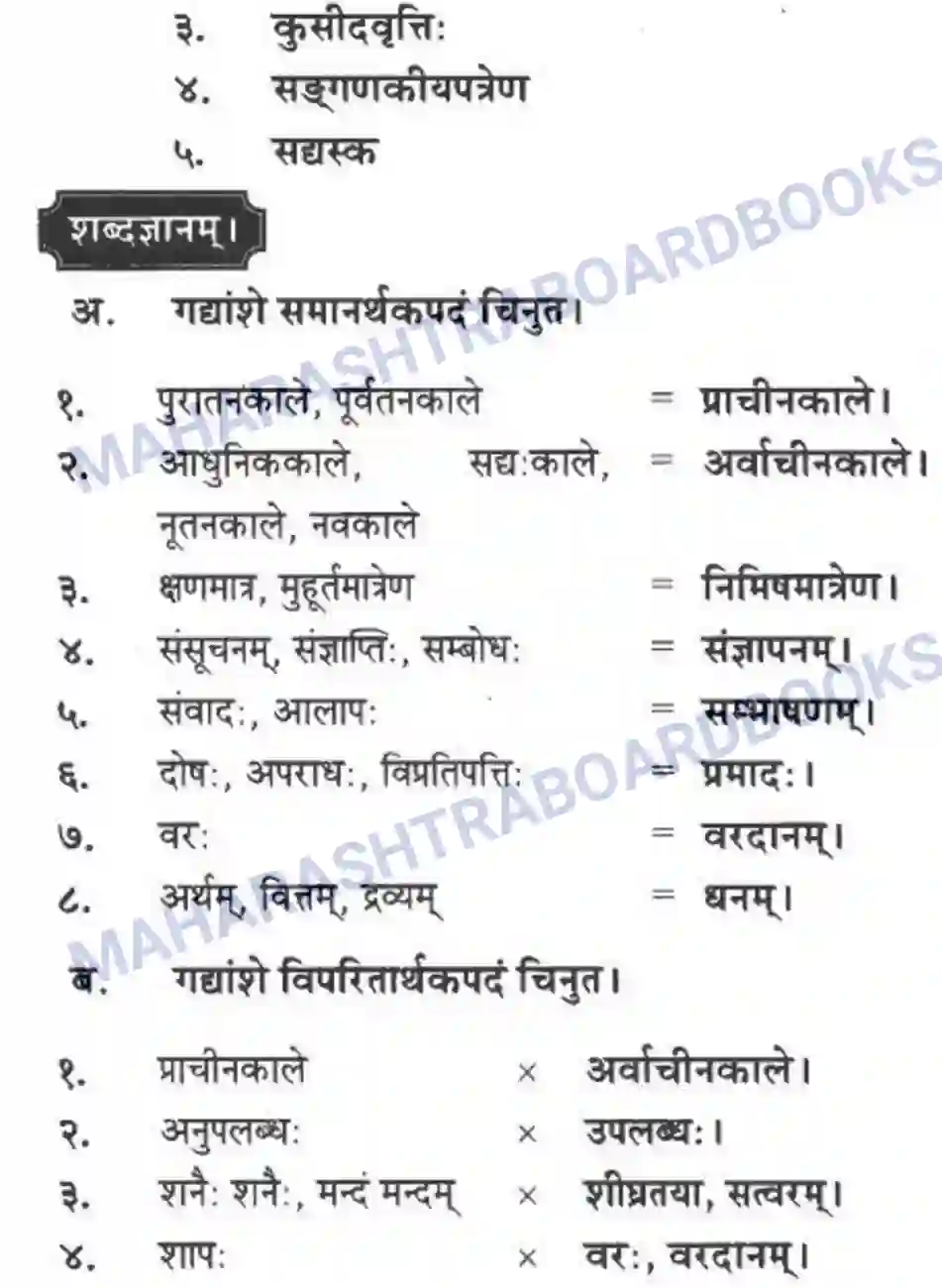 Maharashtra Board Solution Class-10 मन्दाकिनी+(Sanskrit) ज्ञानकल्पवृक्षा। - गद्यम अवबोधनम Image 15