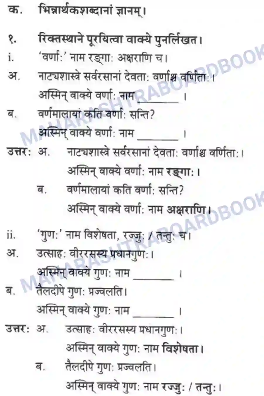 Maharashtra Board Solution Class-10 मन्दाकिनी+(Sanskrit) रसास्वादनम। - गद्यम अवबोधनम Image 14