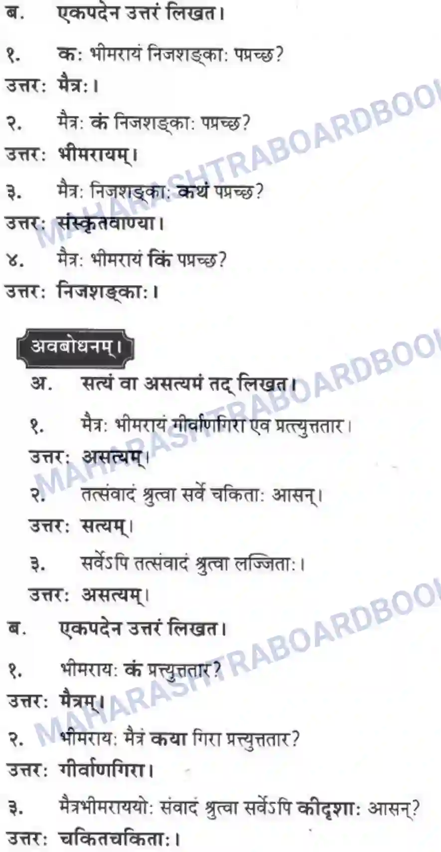 Maharashtra Board Solution class-10 मन्दाकिनी+(Sanskrit) संस्कृता वाक् – भारतीयसंस्कृतेर्मुलम। - स्थूलवाचनम अवबोधनम Image 9