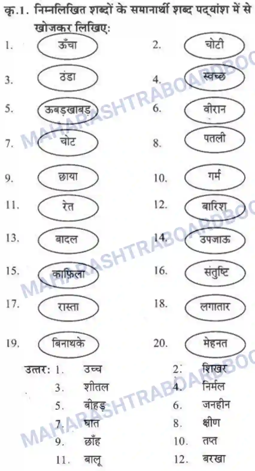 Maharashtra Board Solution class-10 लोकवाणी नदी हूँ मैं - पद्य विभाग Image 9