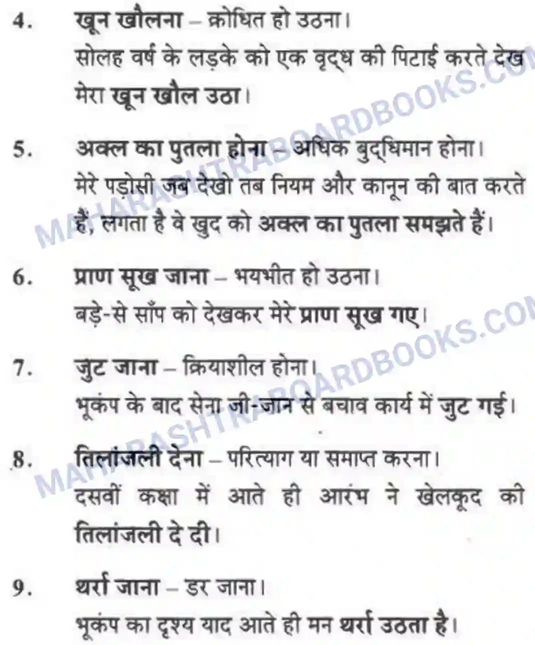 Maharashtra Board Solution class-10 लोकवाणी मुहावरे - लेखन विभाग Image 2
