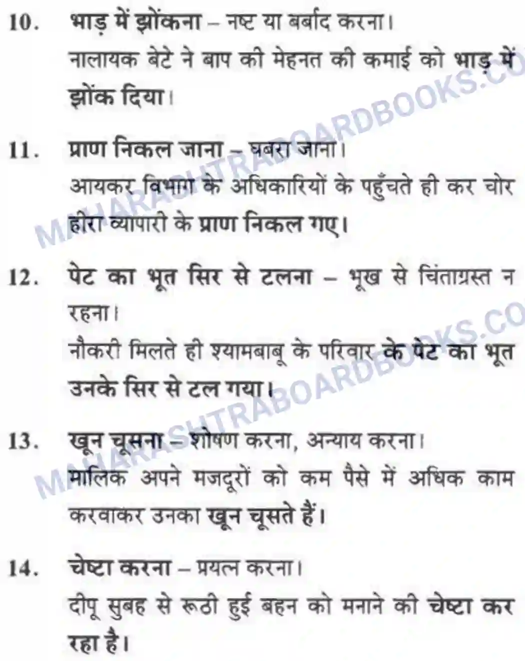 Maharashtra Board Solution class-10 लोकवाणी मुहावरे - लेखन विभाग Image 3