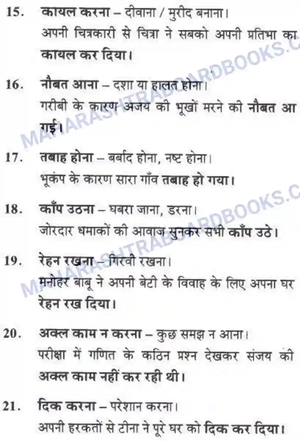 Maharashtra Board Solution class-10 लोकवाणी मुहावरे - लेखन विभाग Image 4