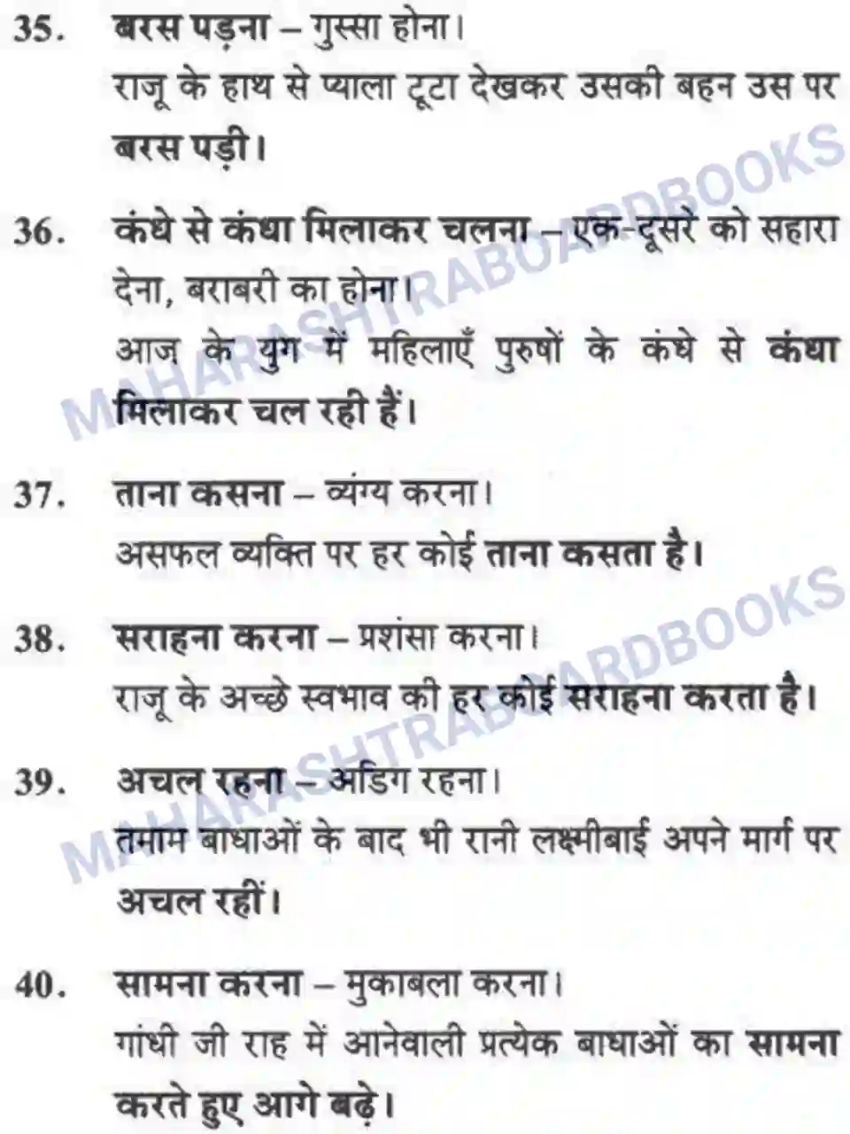 Maharashtra Board Solution class-10 लोकवाणी मुहावरे - लेखन विभाग Image 7
