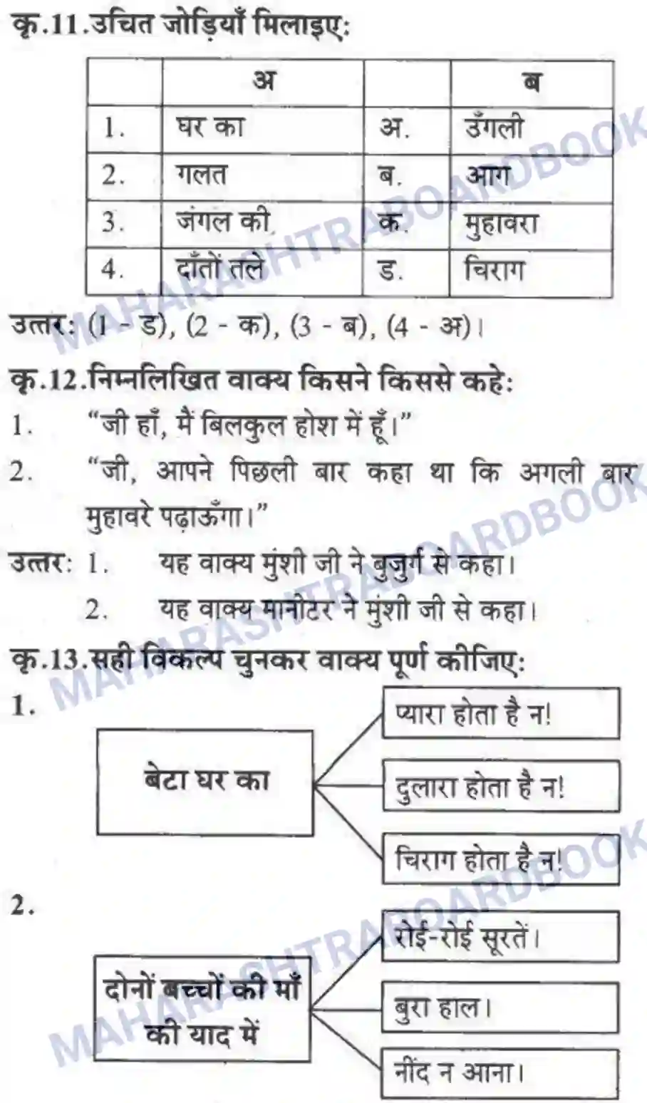 Maharashtra Board Solution class-10 लोकवाणी मुहावरे और मुंशी जी की सनक - गद्य विभाग Image 21