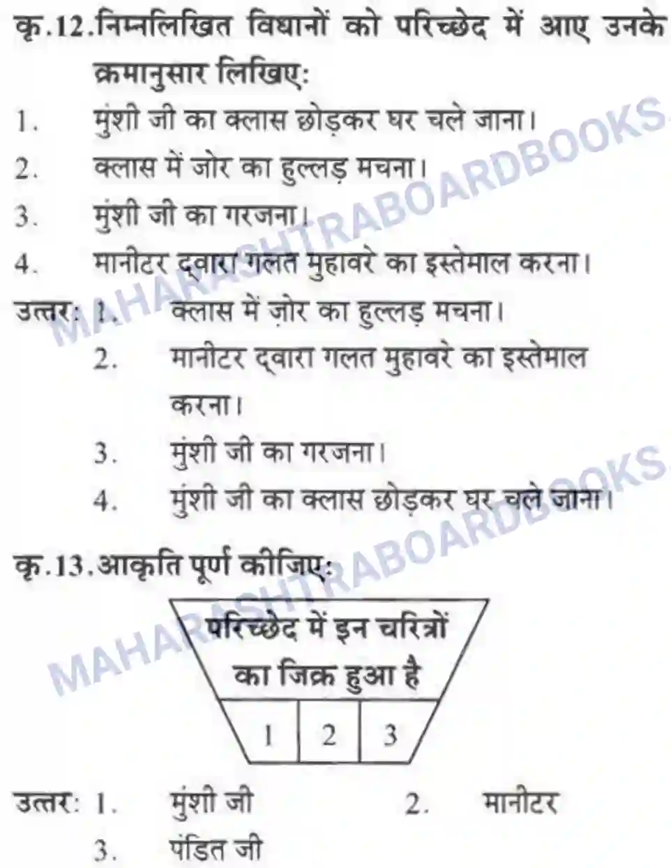 Maharashtra Board Solution class-10 लोकवाणी मुहावरे और मुंशी जी की सनक - गद्य विभाग Image 38