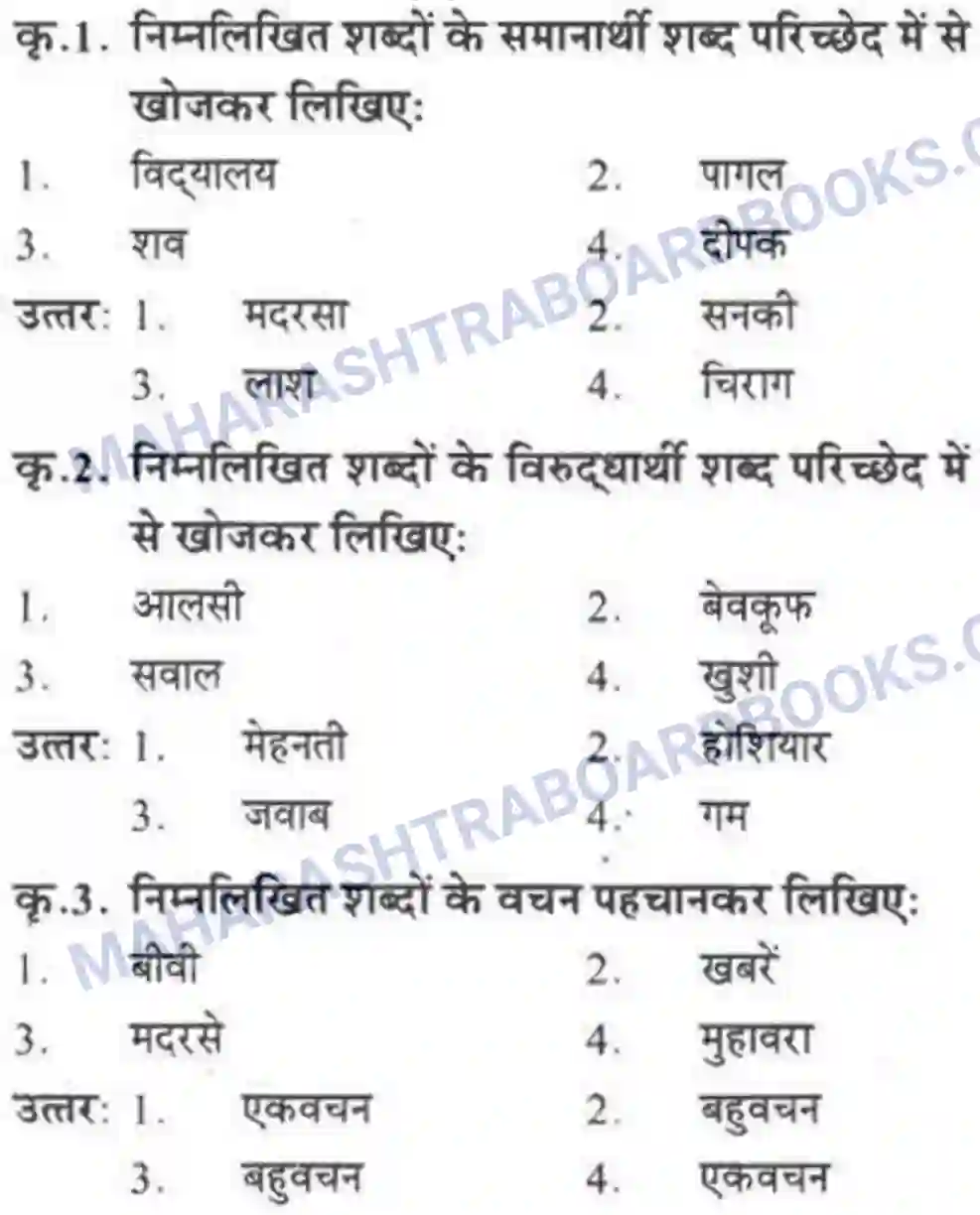 Maharashtra Board Solution class-10 लोकवाणी मुहावरे और मुंशी जी की सनक - गद्य विभाग Image 7