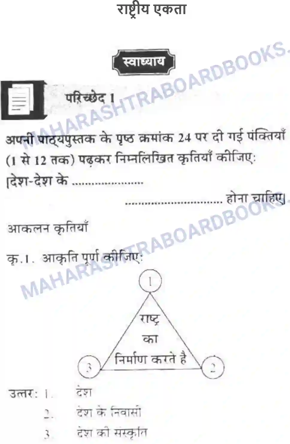 Maharashtra Board Solution class-10 लोकवाणी राष्ट्रीय एकता - गद्य विभाग Image 1