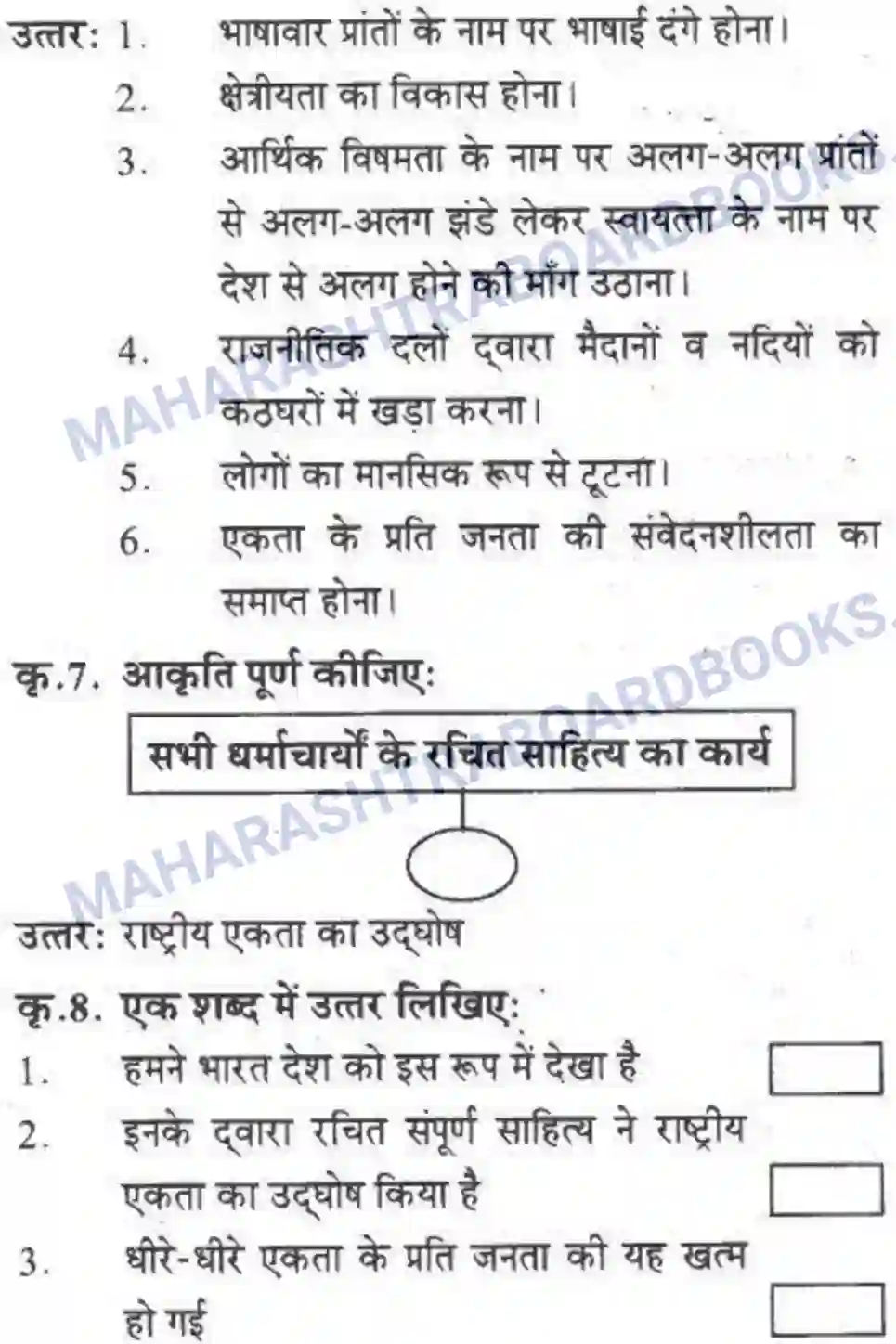 Maharashtra Board Solution class-10 लोकवाणी राष्ट्रीय एकता - गद्य विभाग Image 4