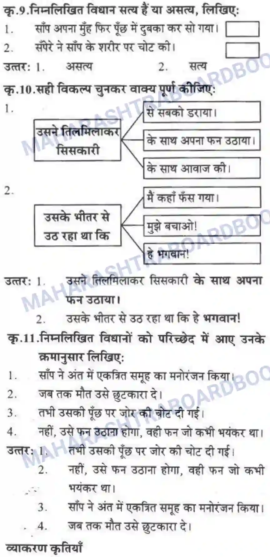 Maharashtra Board Solution class-10 लोकवाणी वह साँप - गद्य विभाग Image 50