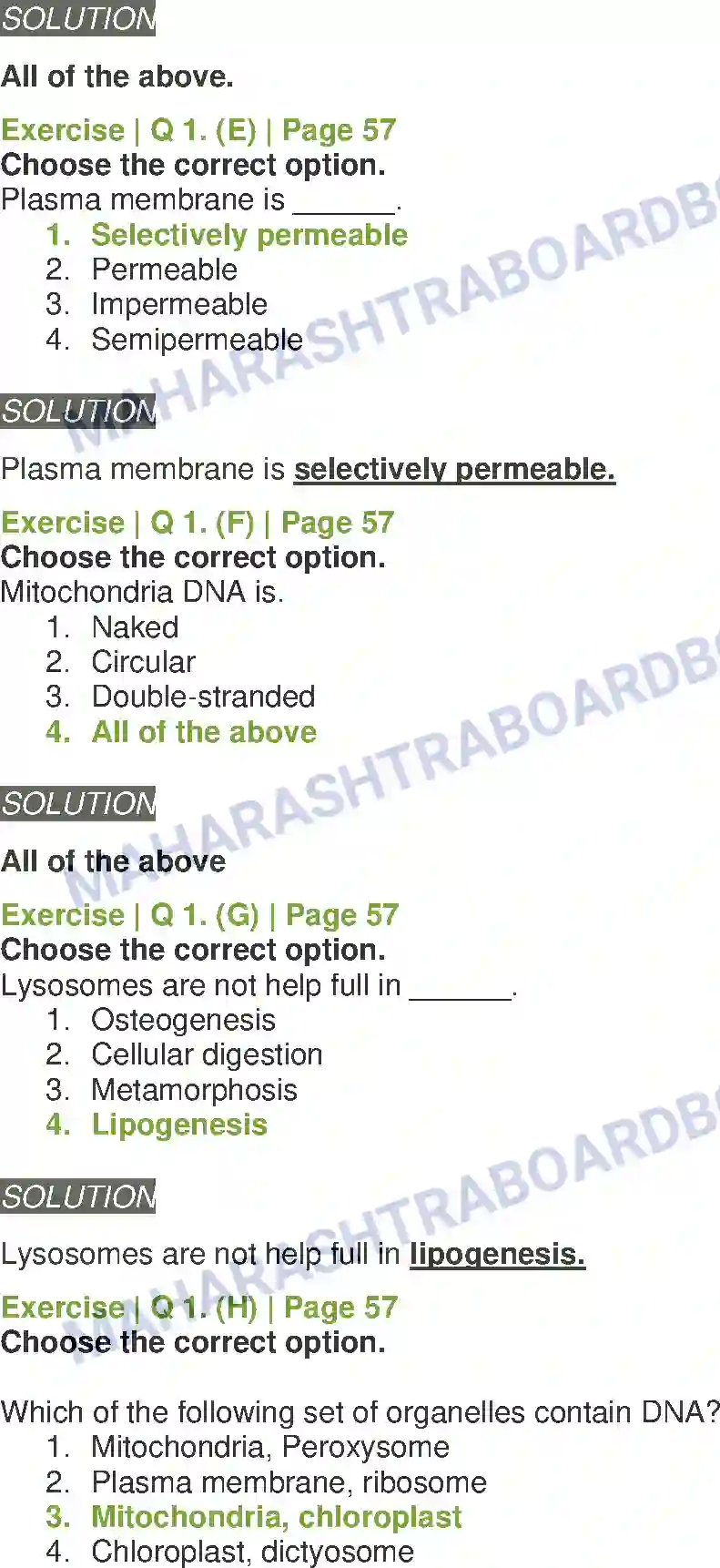 Maharashtra Board Solution Class-11 Biology Cell Structure and Organization Image 2