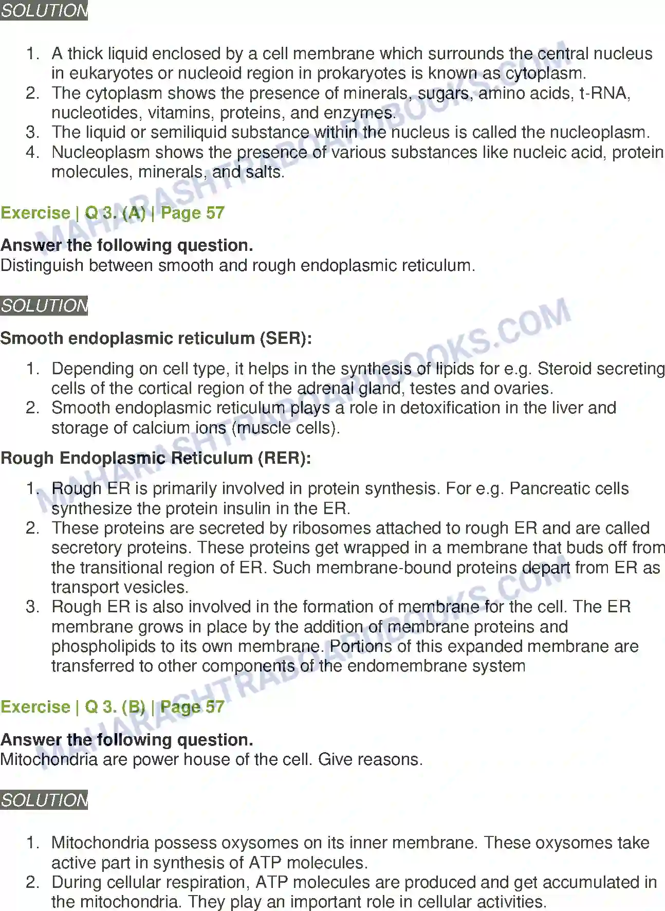 Maharashtra Board Solution Class-11 Biology Cell Structure and Organization Image 5