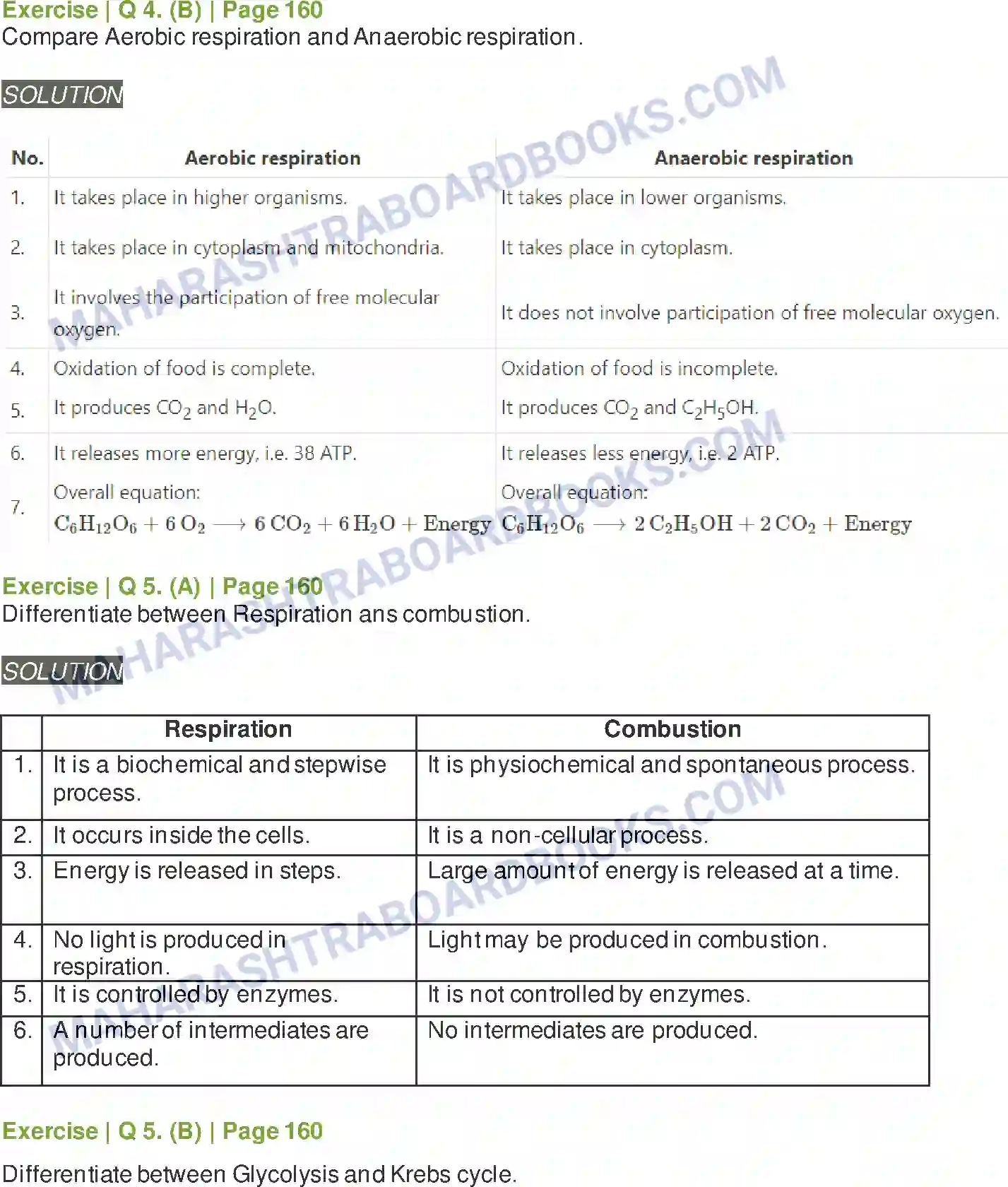 Maharashtra Board Solution Class-11 Biology Respiration and Energy Transfer Image 13