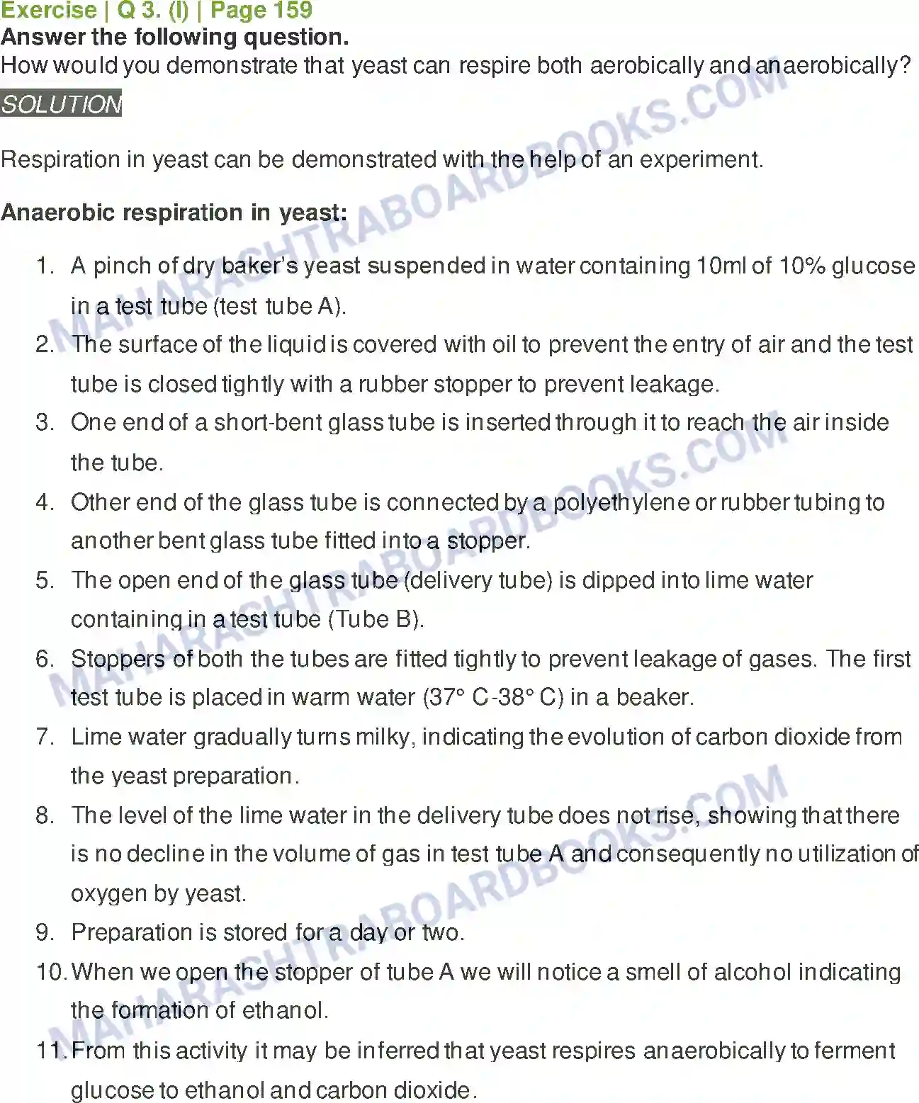 Maharashtra Board Solution Class-11 Biology Respiration and Energy Transfer Image 8