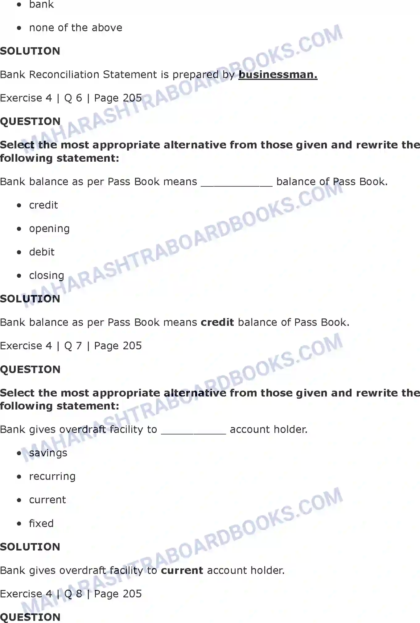 Maharashtra Board Solution Class-11 Book+Keeping+&+Accountancy Bank Reconciliation Statement Image 11