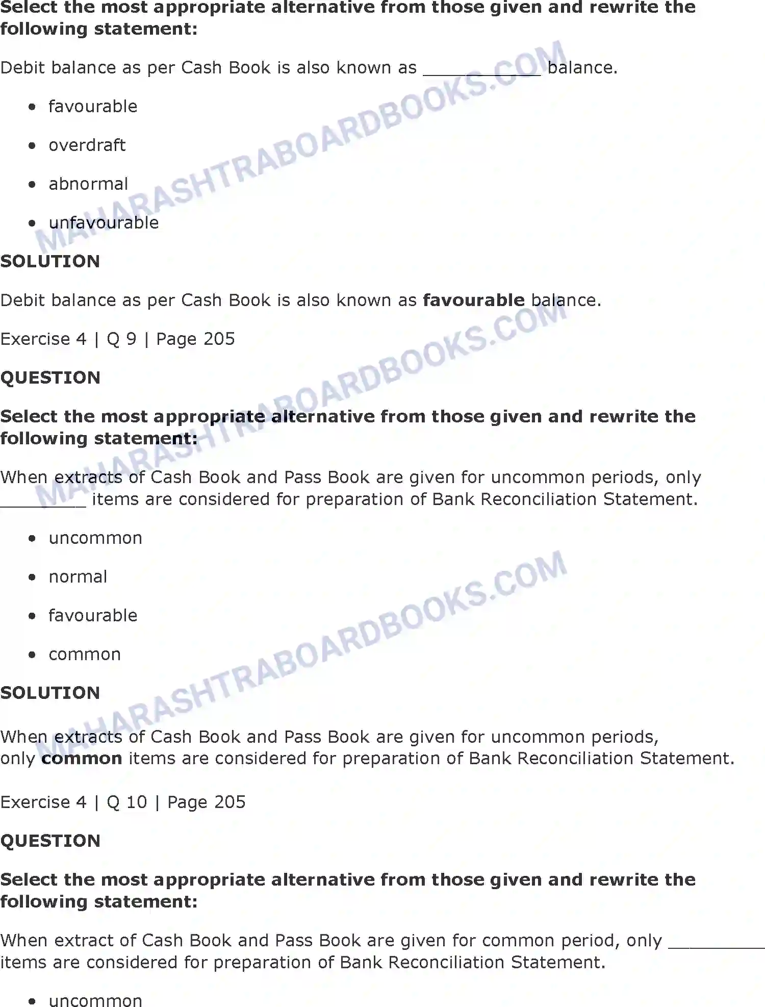 Maharashtra Board Solution Class-11 Book+Keeping+&+Accountancy Bank Reconciliation Statement Image 12