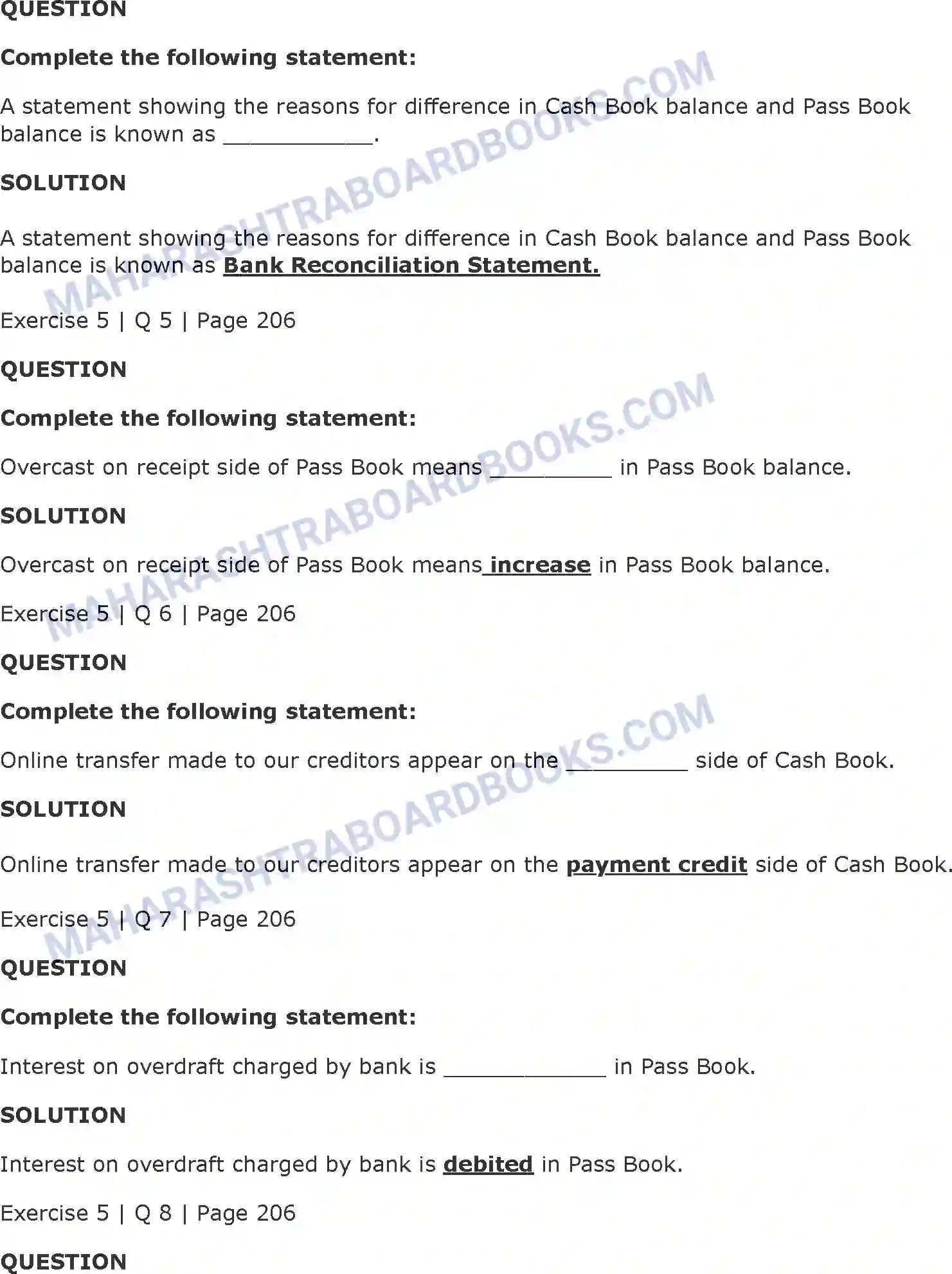 Maharashtra Board Solution Class-11 Book+Keeping+&+Accountancy Bank Reconciliation Statement Image 14