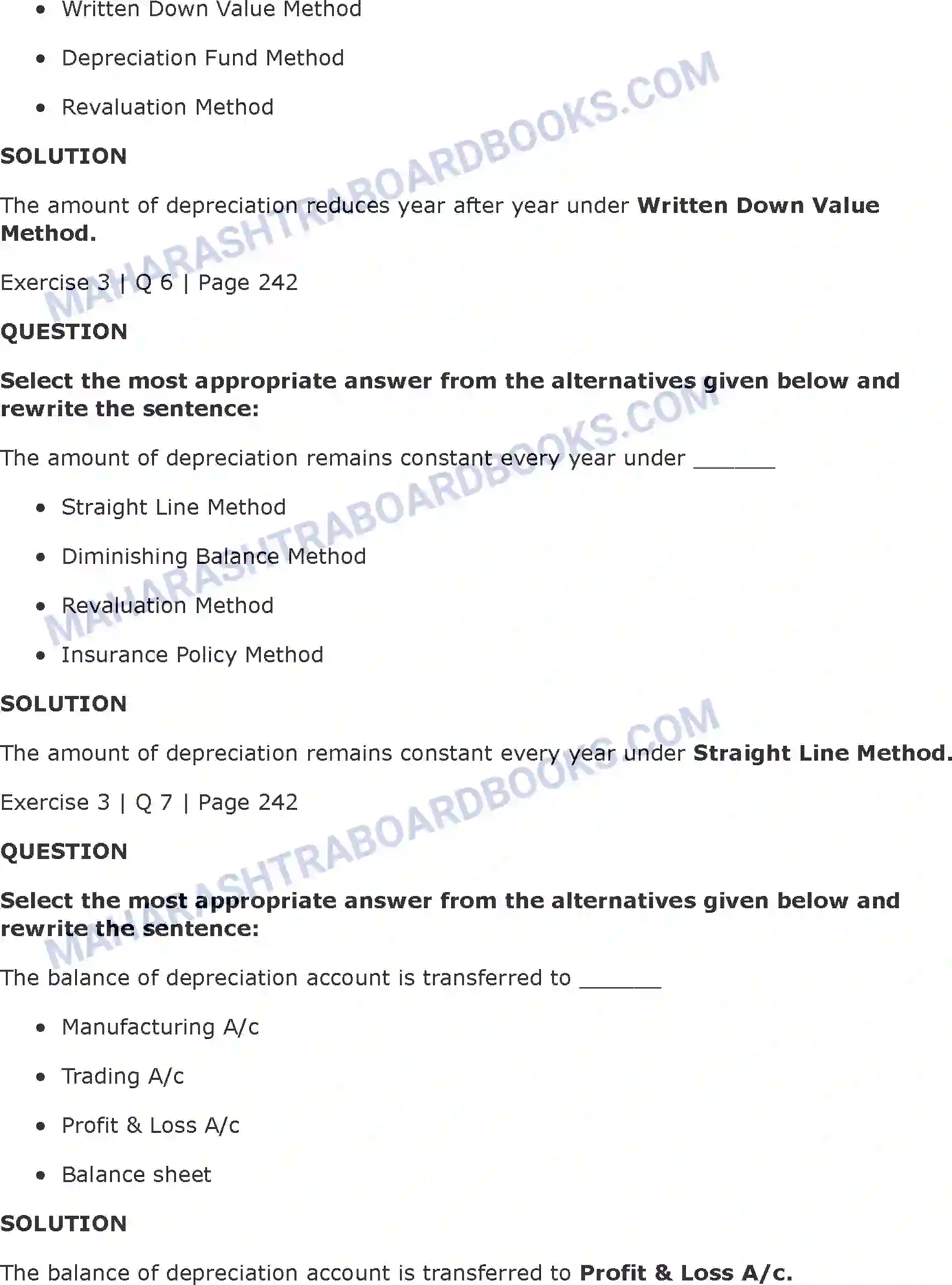 Maharashtra Board Solution Class-11 Book+Keeping+&+Accountancy Depreciation Image 8