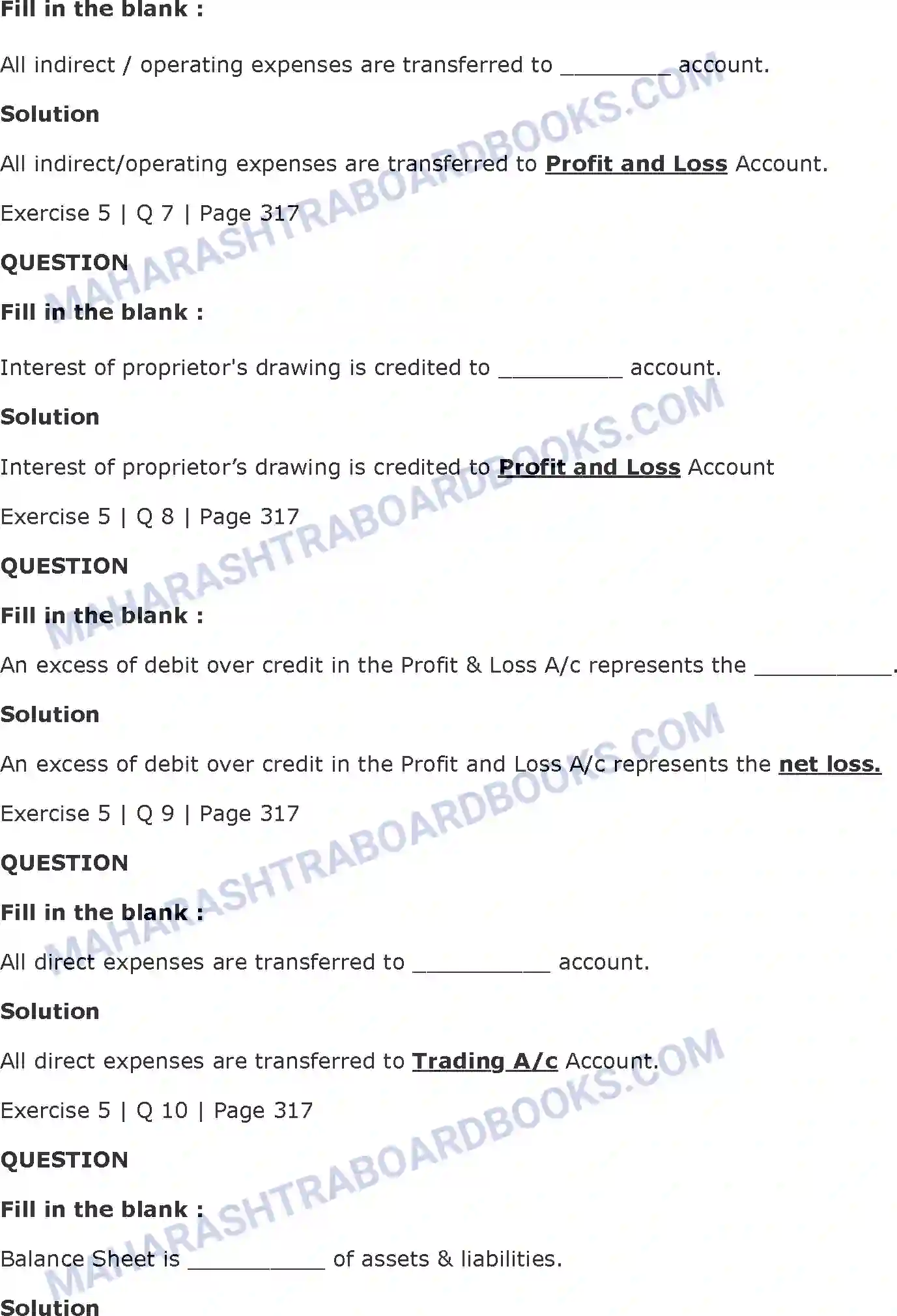 Maharashtra Board Solution Class-11 Book+Keeping+&+Accountancy Final Accounts of a Proprietary Concern Image 13