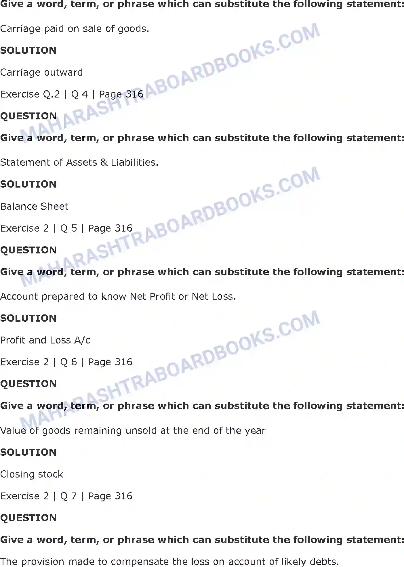 Maharashtra Board Solution Class-11 Book+Keeping+&+Accountancy Final Accounts of a Proprietary Concern Image 4
