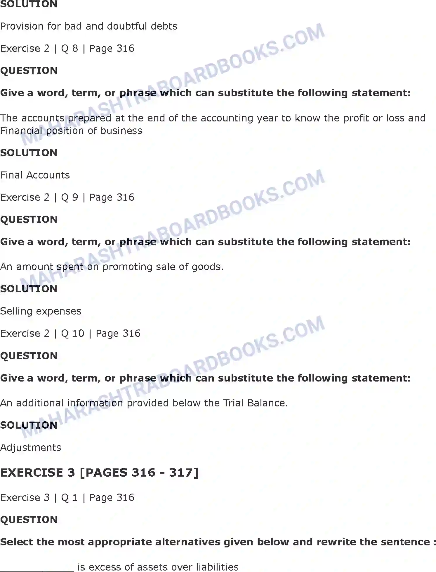 Maharashtra Board Solution Class-11 Book+Keeping+&+Accountancy Final Accounts of a Proprietary Concern Image 5