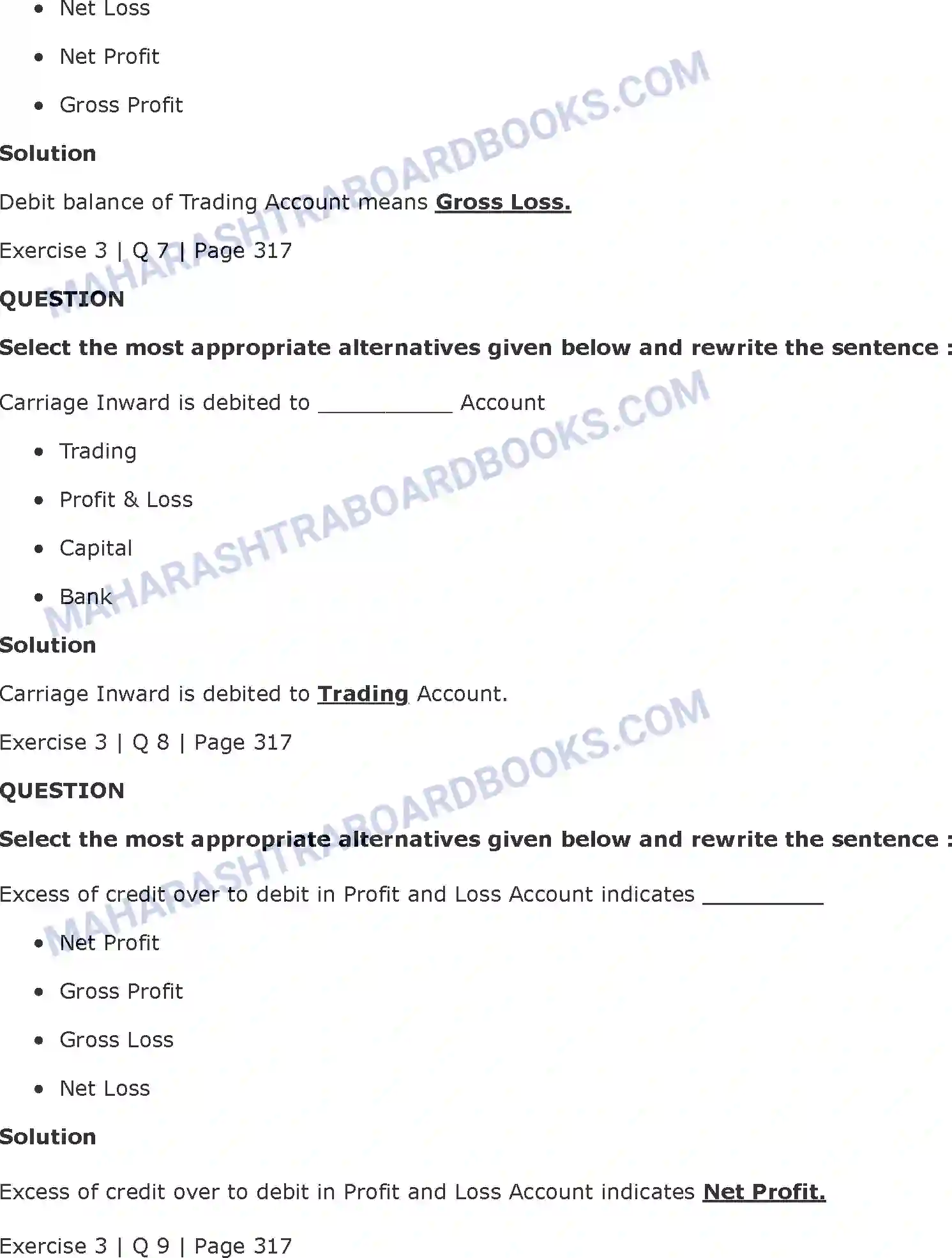 Maharashtra Board Solution Class-11 Book+Keeping+&+Accountancy Final Accounts of a Proprietary Concern Image 8