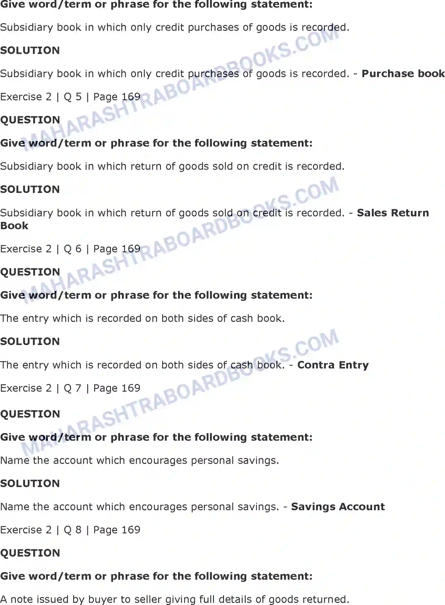 Maharashtra Board Solution Class-11 Book+Keeping+&+Accountancy Subsidiary Books Image 4