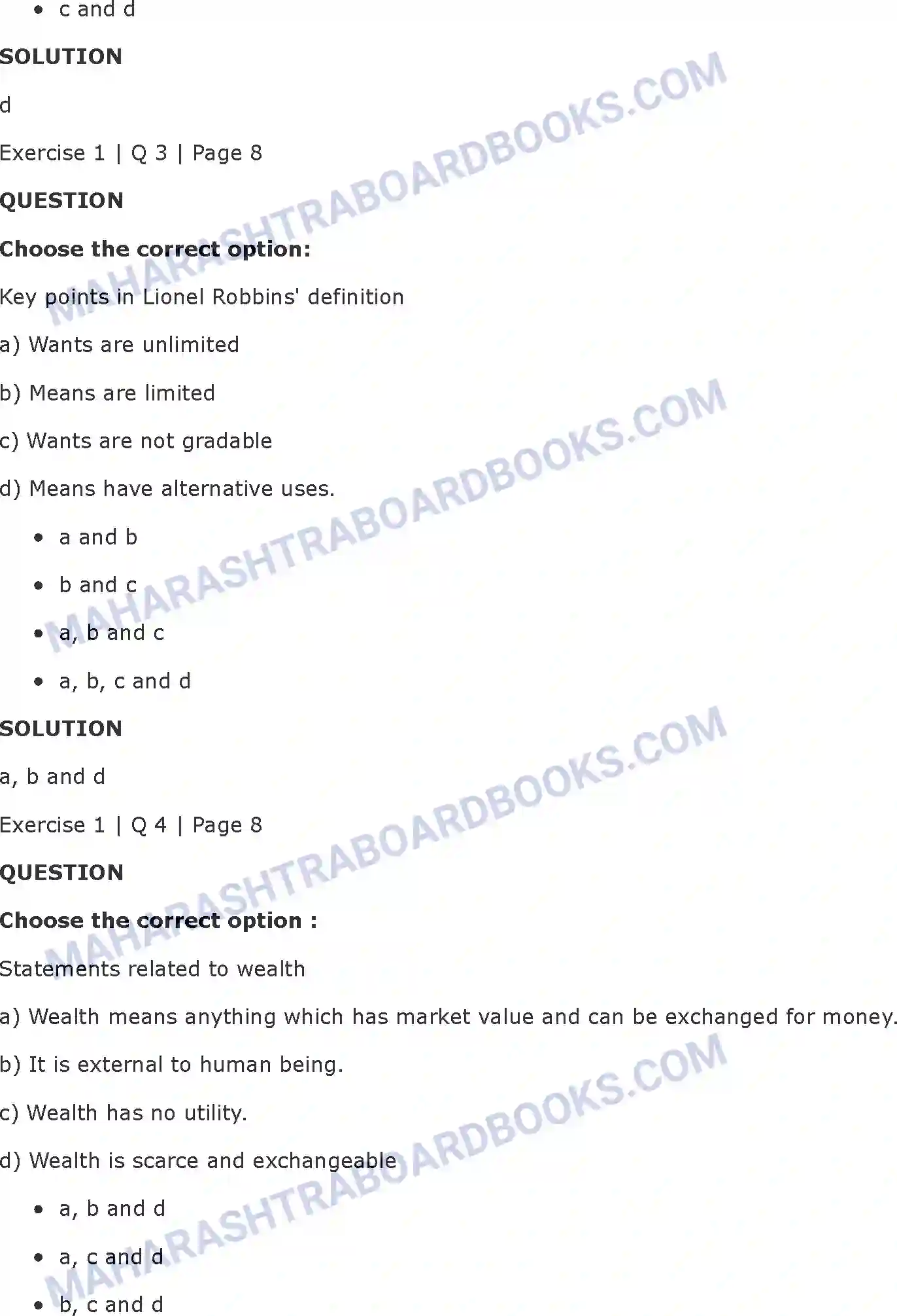 Maharashtra Board Solution Class-11 Economics Basic Concepts in Economics Image 2