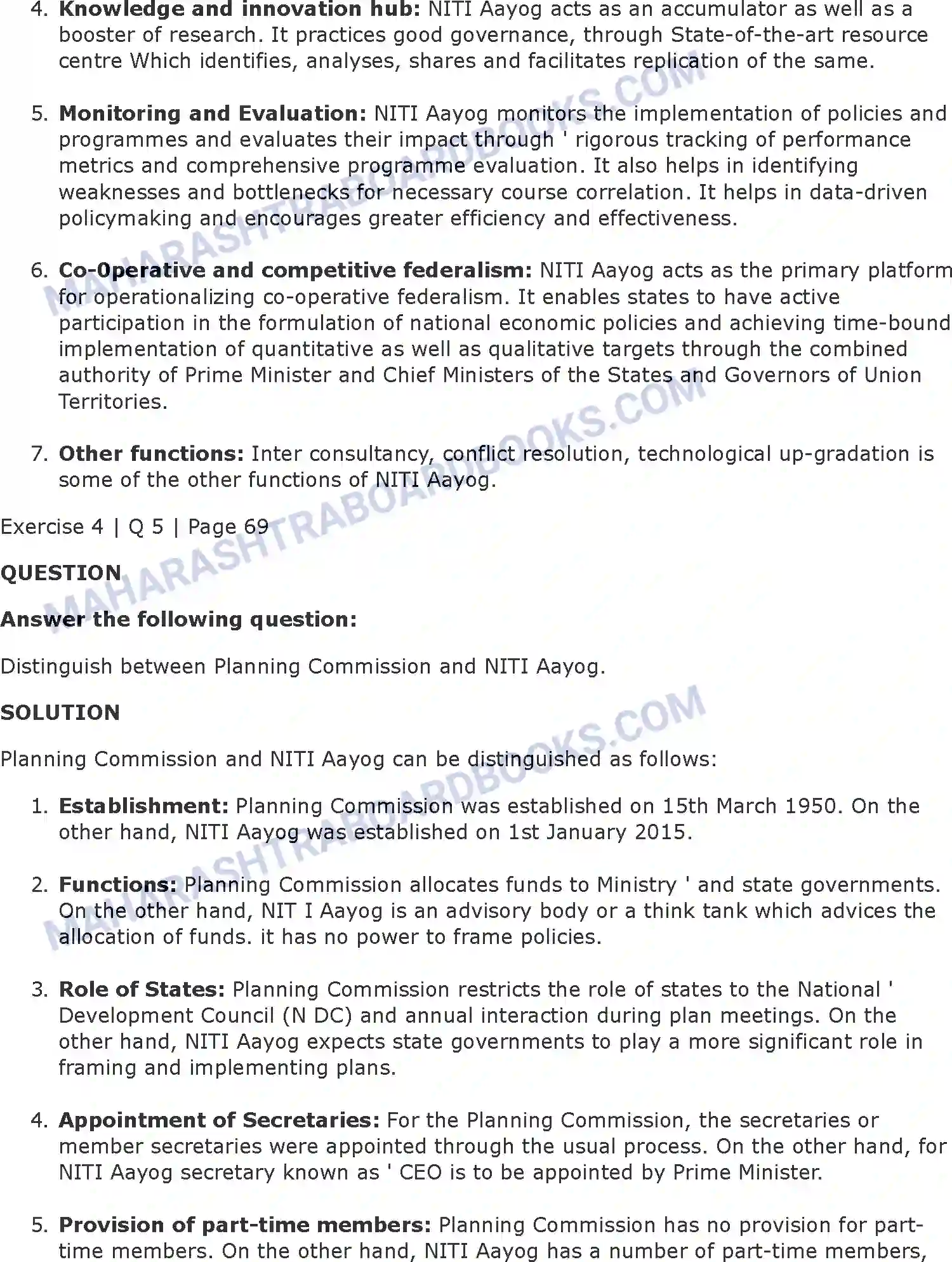 Maharashtra Board Solution Class-11 Economics Economic Planning in India Image 8