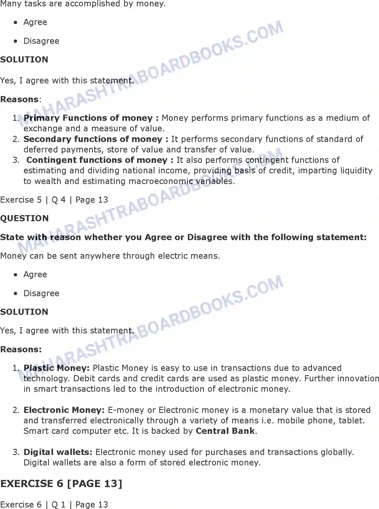 Maharashtra Board Solution Class-11 Economics Money Image 8