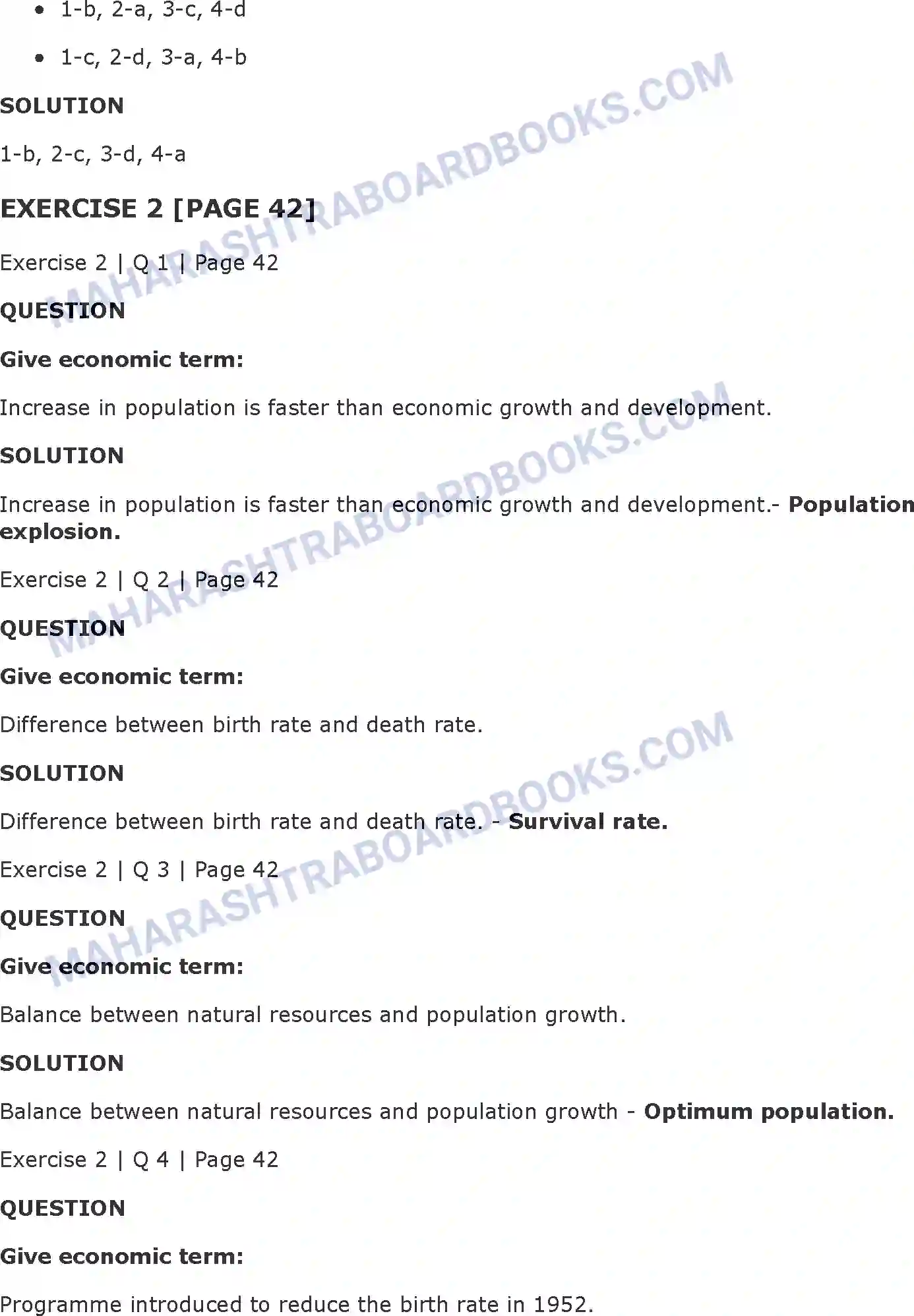 Maharashtra Board Solution Class-11 Economics Population in India Image 3