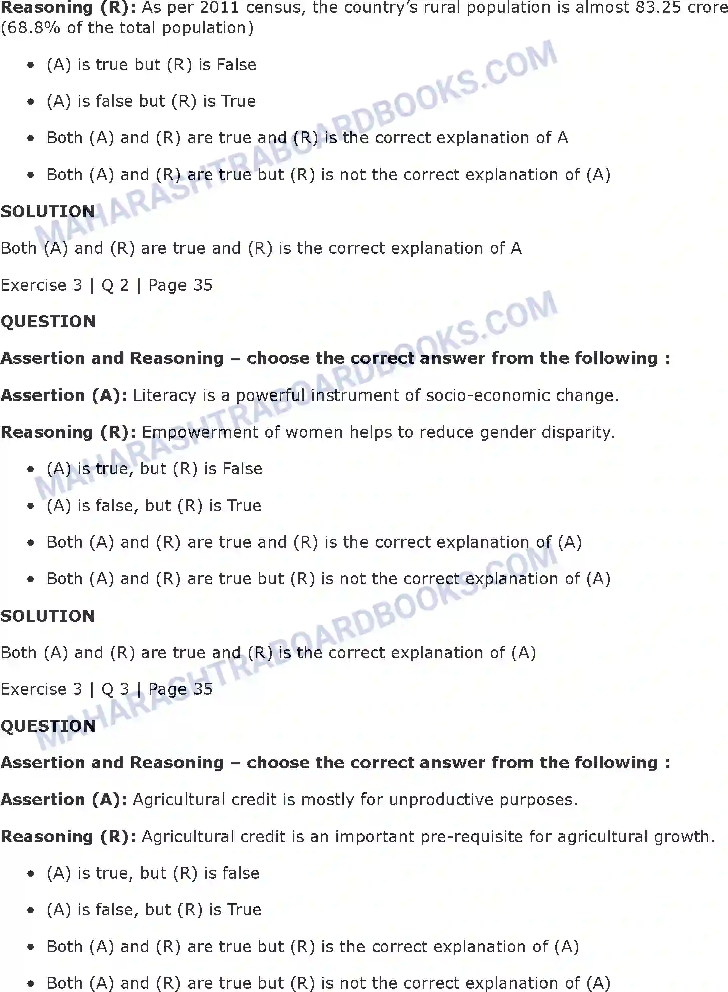 Maharashtra Board Solution Class-11 Economics Rural Development in India Image 4