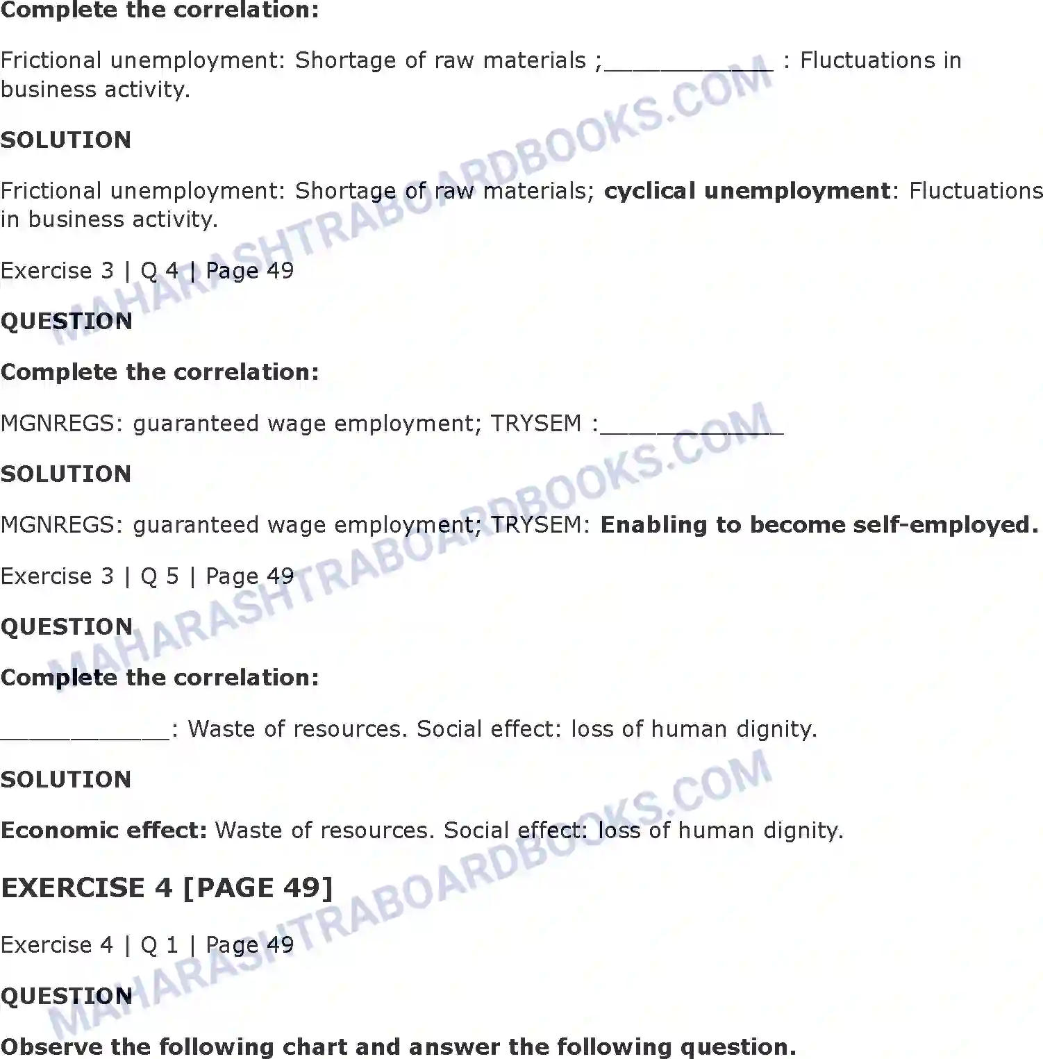 Maharashtra Board Solution Class-11 Economics Unemployment in India Image 4