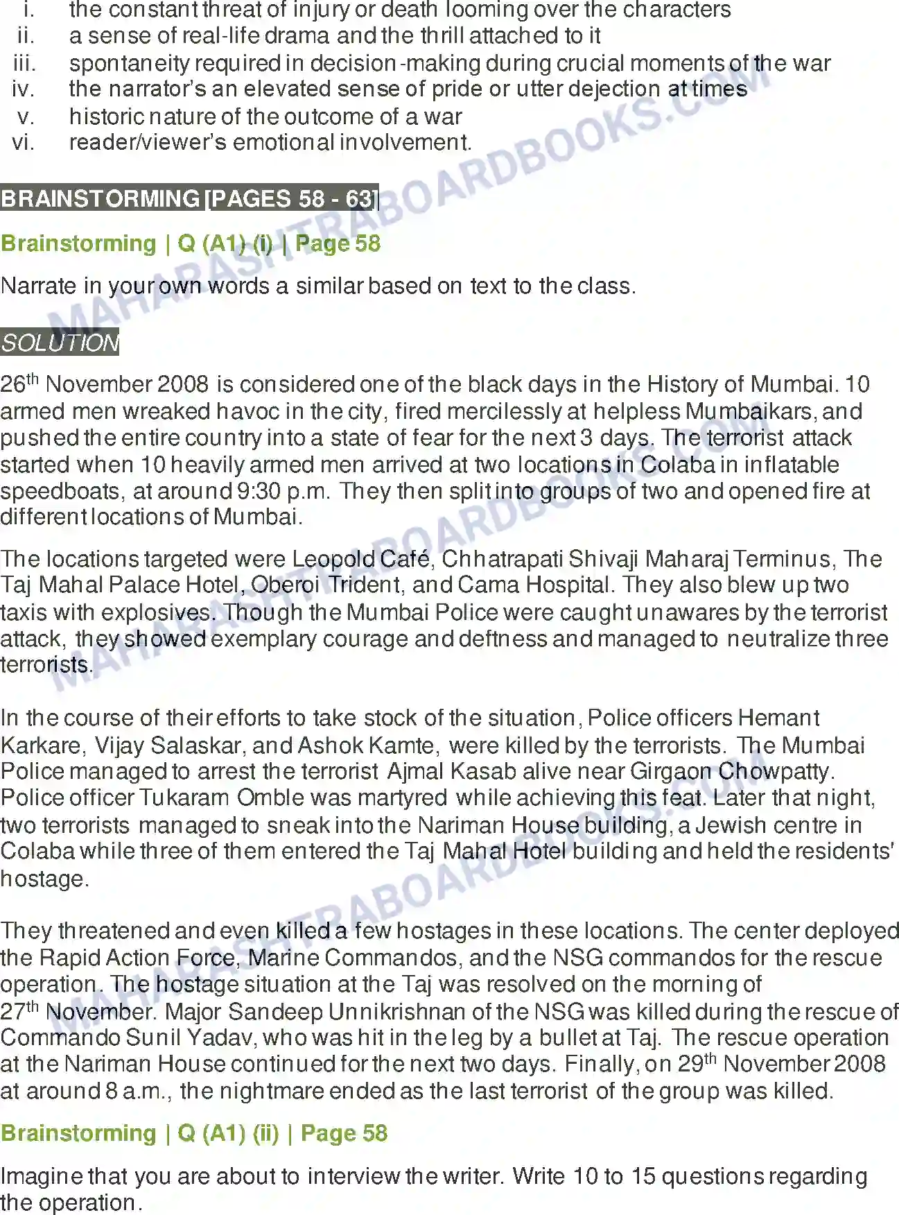 Maharashtra Board Solution class-11 English Tiger Hills Image 3