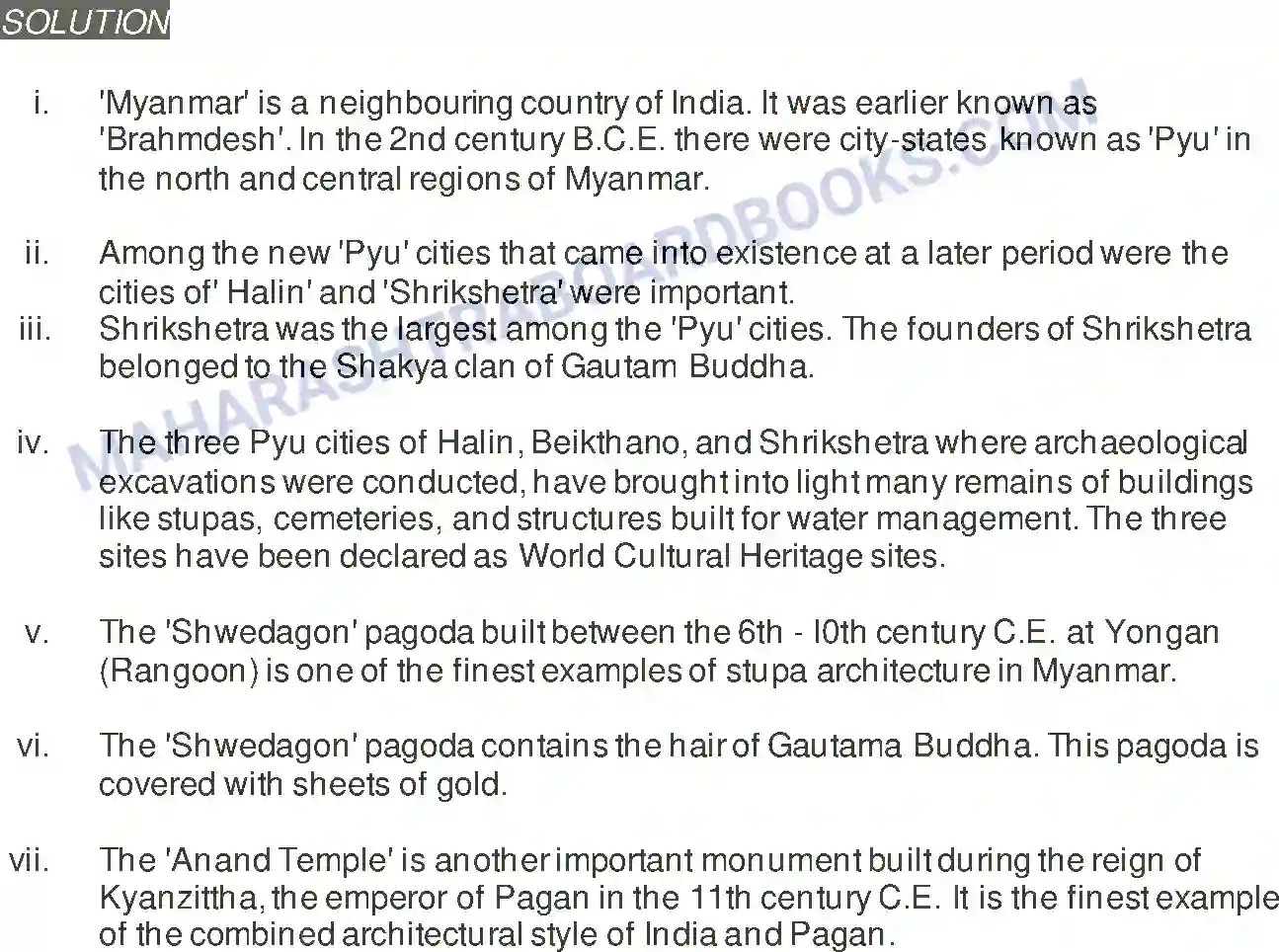 Maharashtra Board Solution Class-11 History India, Shri Lanka and Southeast Asia Image 5