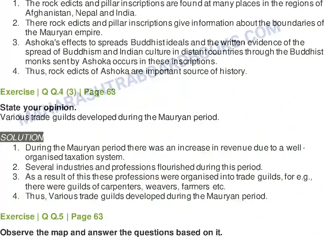 Maharashtra Board Solution Class-11 History India during Mauryan period Image 4