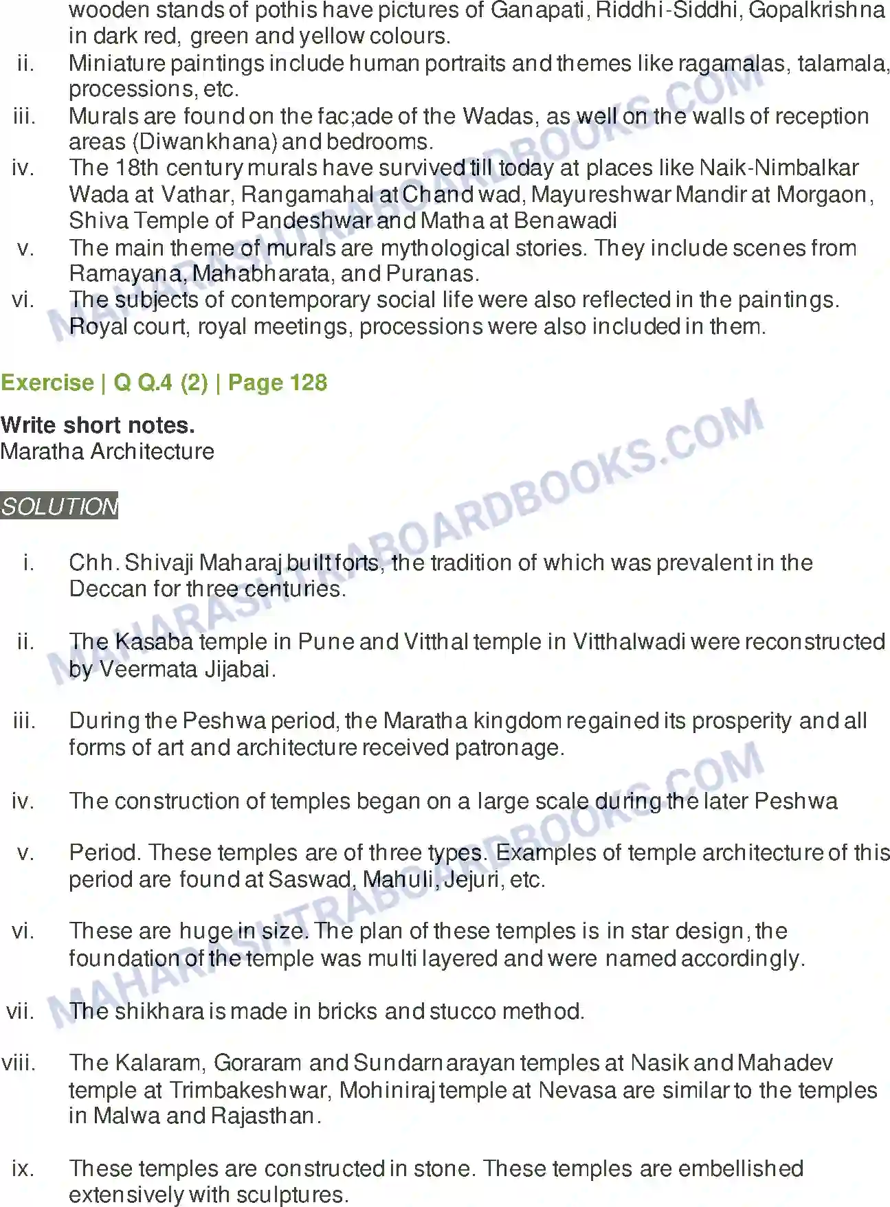 Maharashtra Board Solution class-11 History Swarajya to Empire (Maratha Period) Image 5